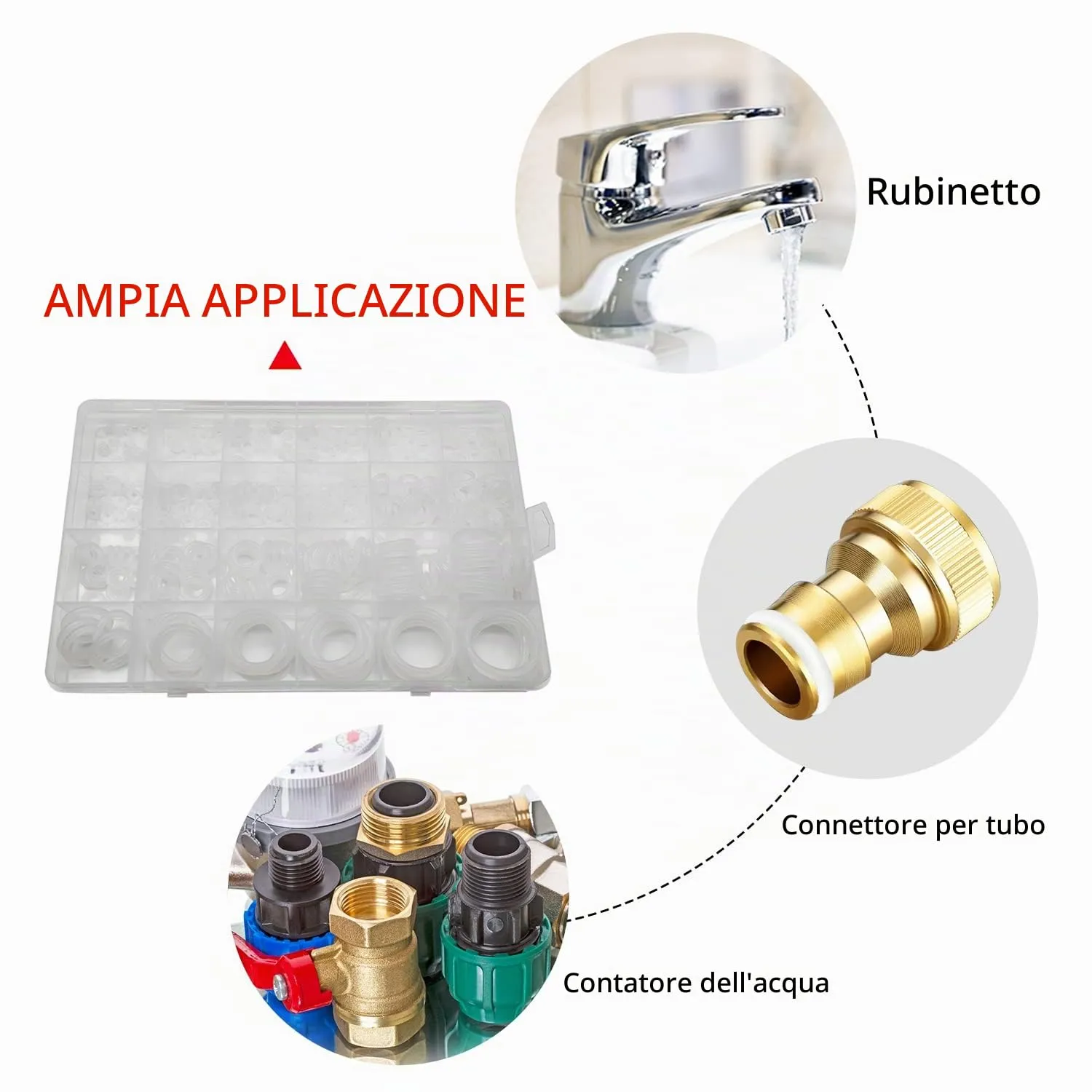 YIXISI Kit Assortimento O-ring in Silicone, 420 Pezzi, 24 Misure, Bianco - immagine 6