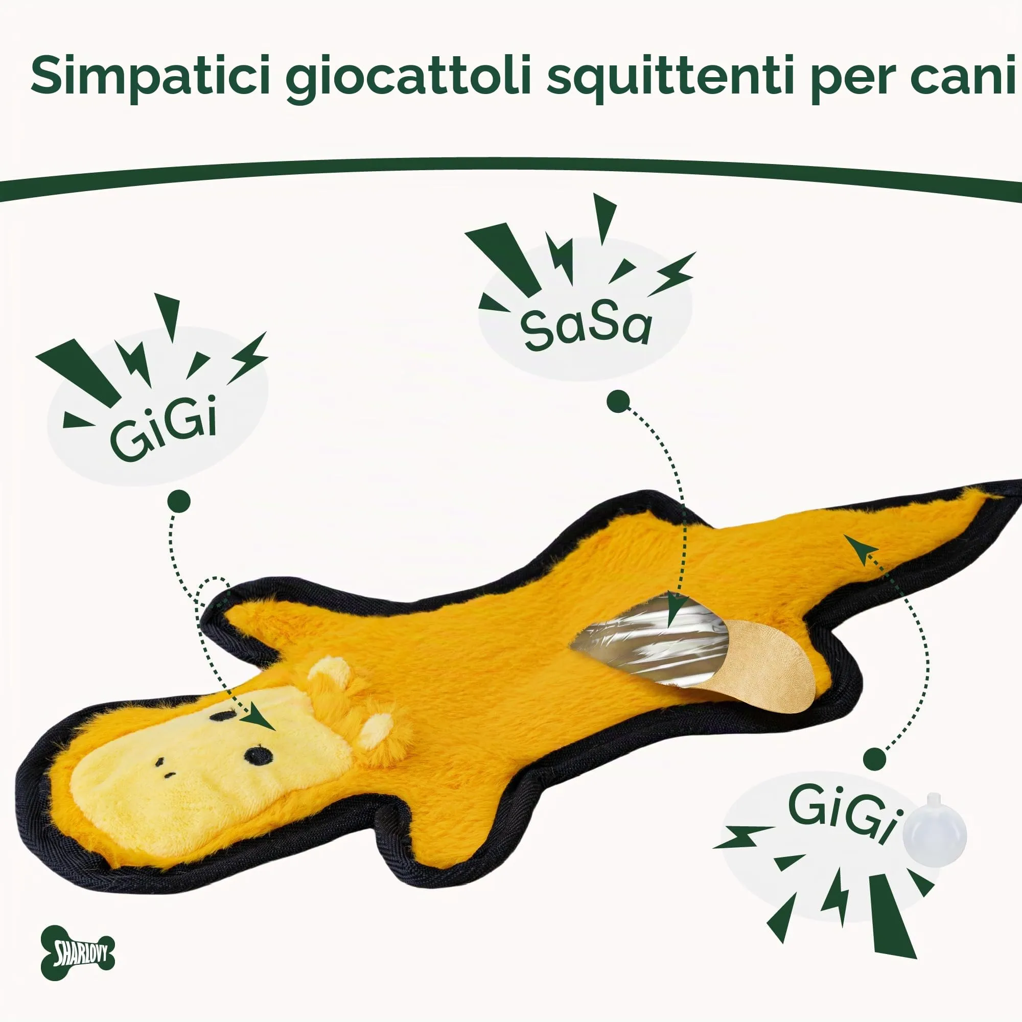 SHARLOVY Giocattoli per cani increspati, set da 5 pezzi per masticatori aggressivi e cuccioli - immagine 3
