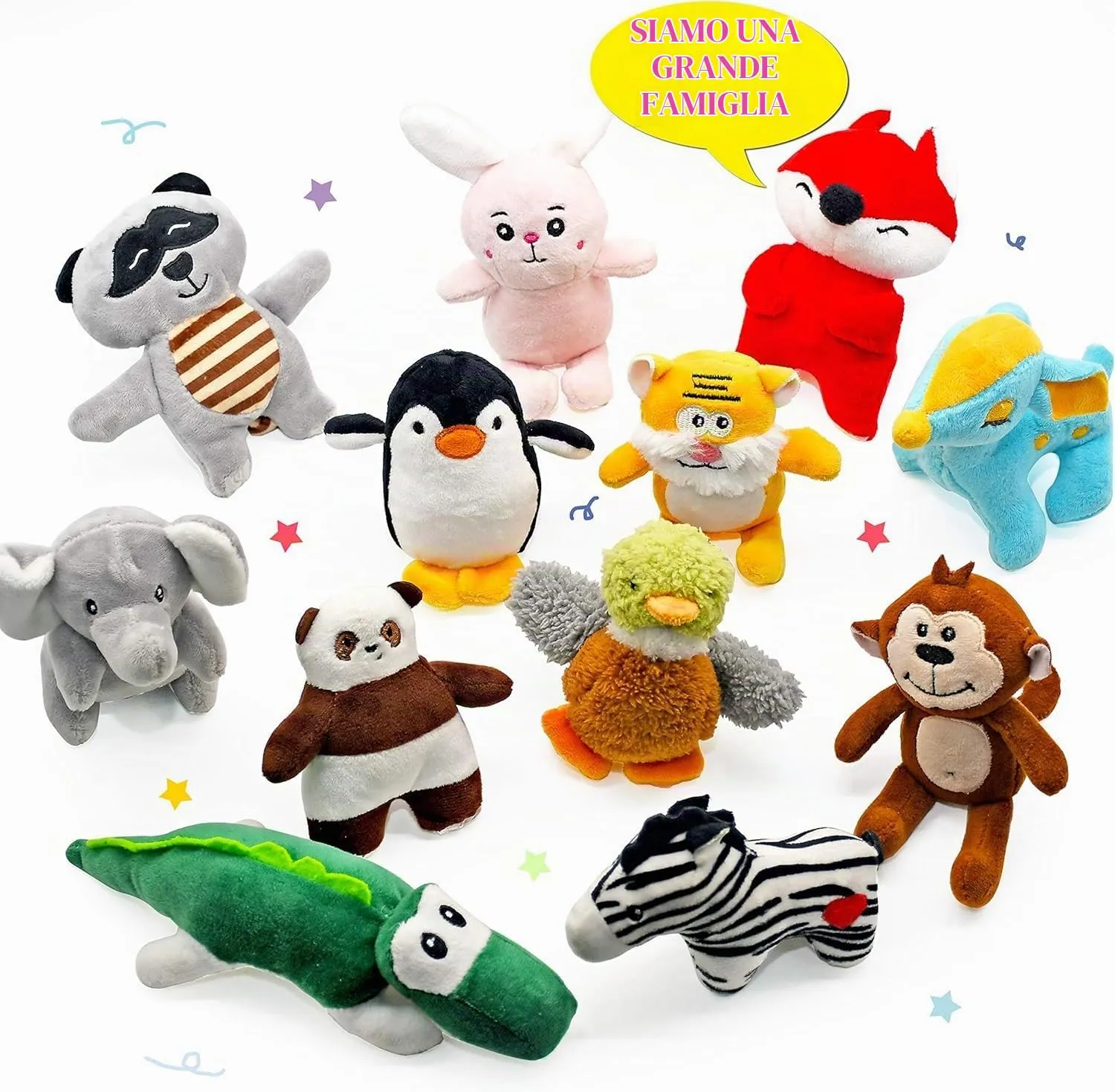 SHARLOVY Giocattoli cigolanti in peluche per cani di piccola taglia e cuccioli, set da 12 pezzi per dentizione - immagine 2