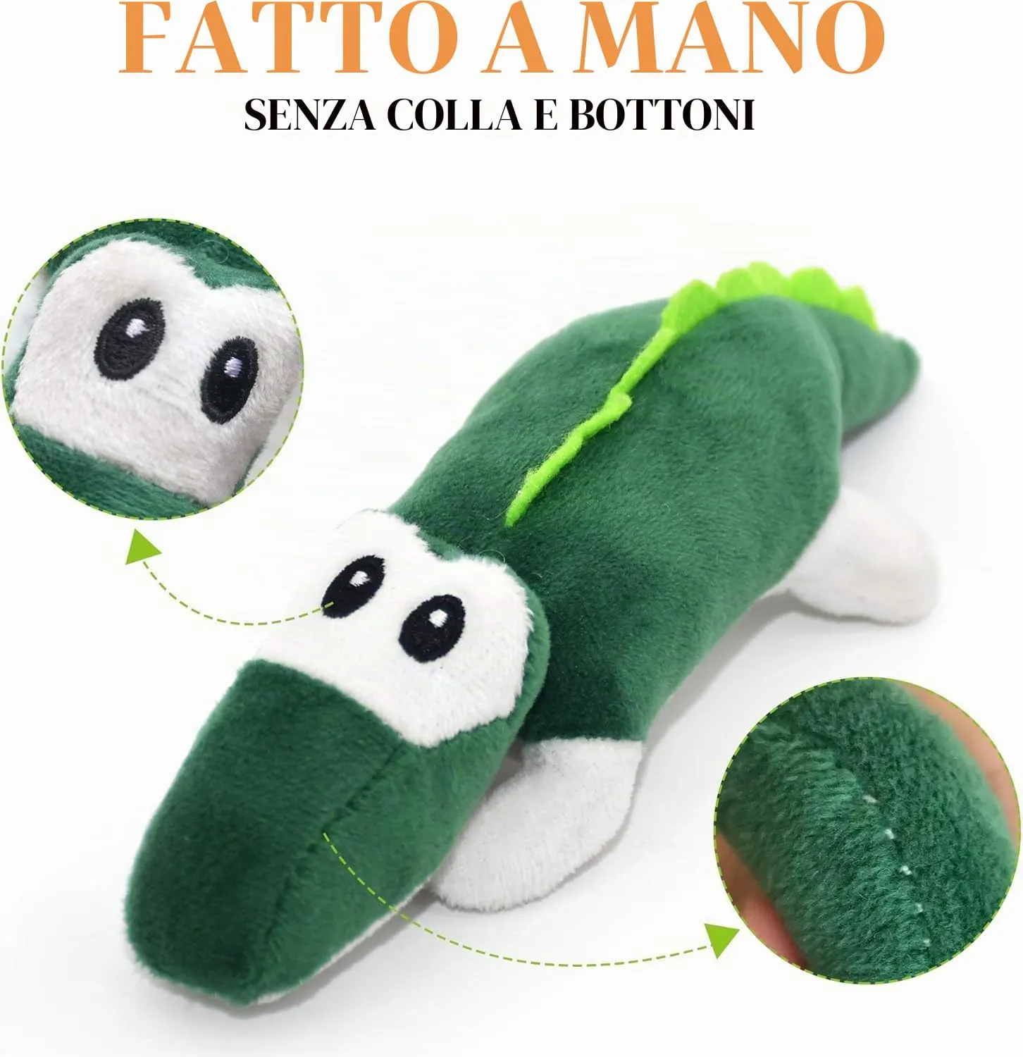 SHARLOVY Giocattoli cigolanti in peluche per cani di piccola taglia e cuccioli, set da 12 pezzi per dentizione - immagine 4