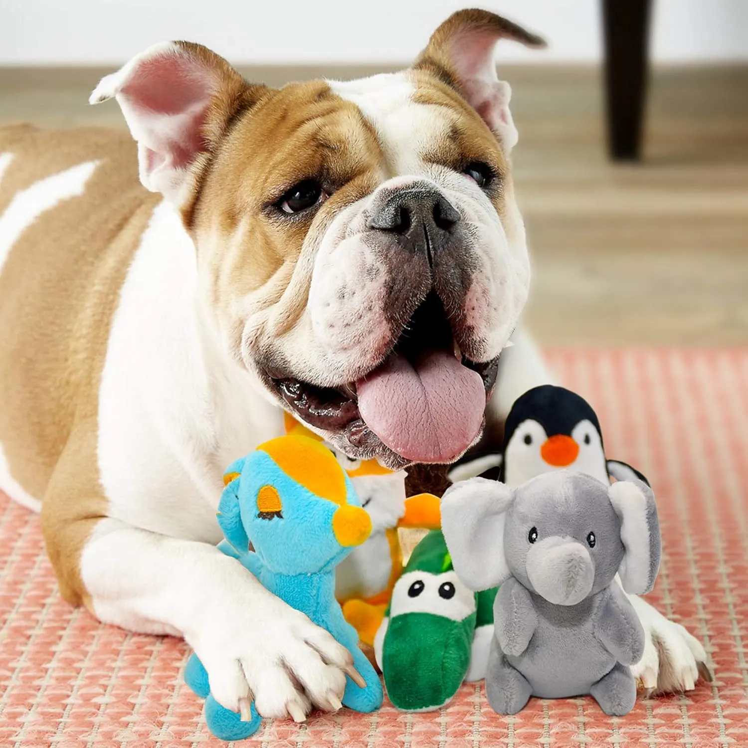 SHARLOVY Giocattoli cigolanti in peluche per cani di piccola taglia e cuccioli, set da 12 pezzi per dentizione - immagine 9