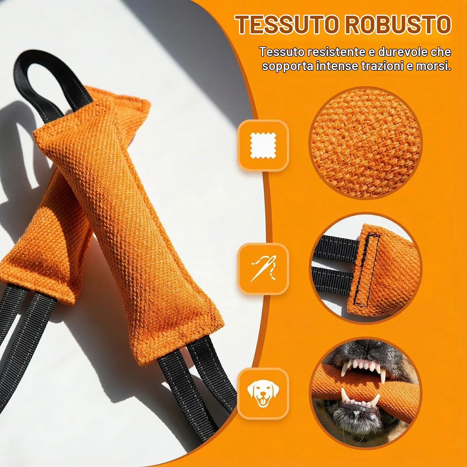 Ziyonix Manicotto Salsicciotto per Cani con 2 Maniglie, 30cm, 2 Pezzi - immagine 3