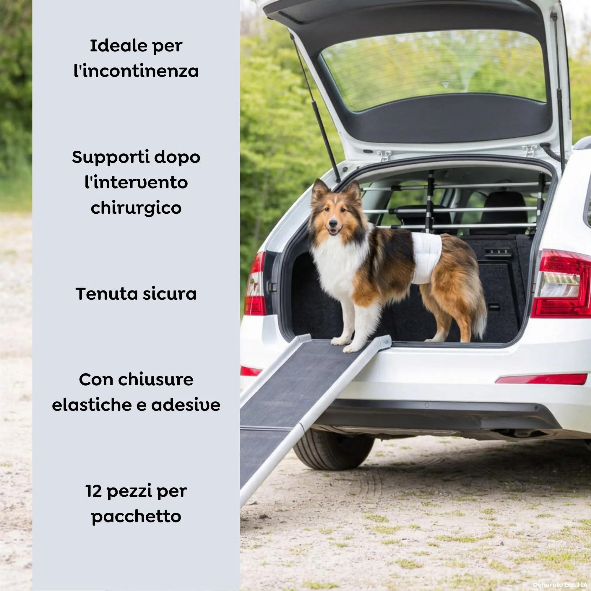 TRIXIE Pannolini per cani maschi, S-M (30-46 cm), 12 pezzi - immagine 2