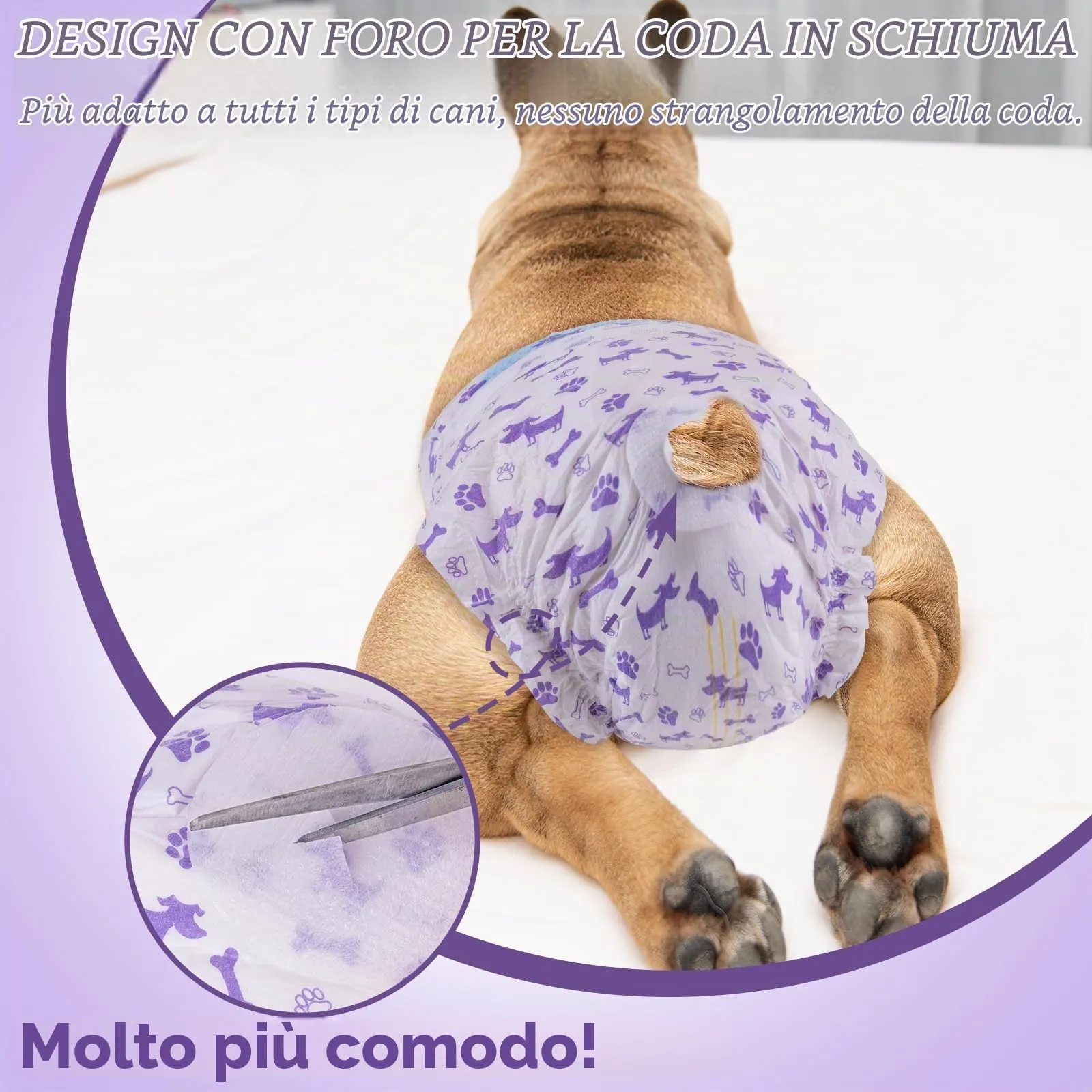 MICOOYO Pannolini Cane Femmina Monouso con Indicatore di Umidità, S Plus, 20 pezzi - immagine 3