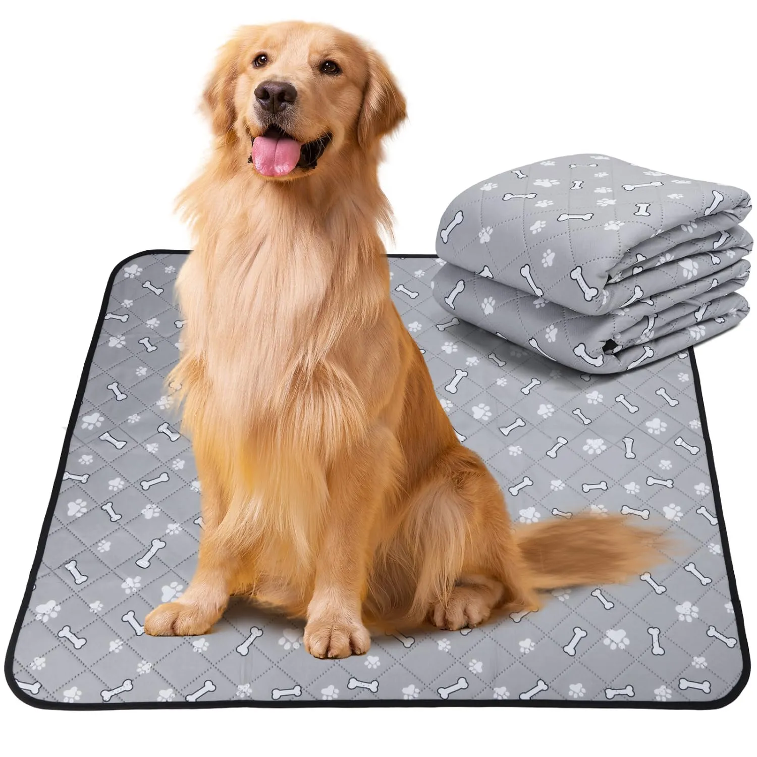 Nobleza Tappetini Lavabili e Riutilizzabili per Cani e Gatti, 150x120 cm, Set da 2 Pezzi - immagine 1