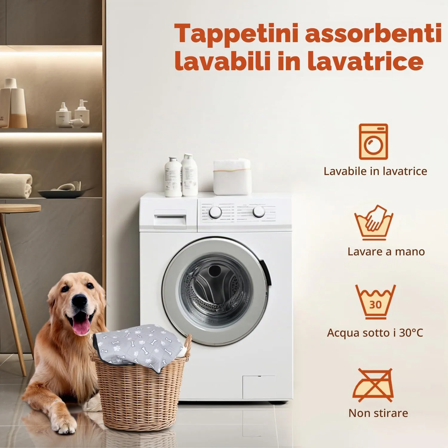 Nobleza Tappetini Lavabili e Riutilizzabili per Cani e Gatti, Assorbenti e Antiscivolo, 60x45 cm, Set da 2 Pezzi - immagine 7