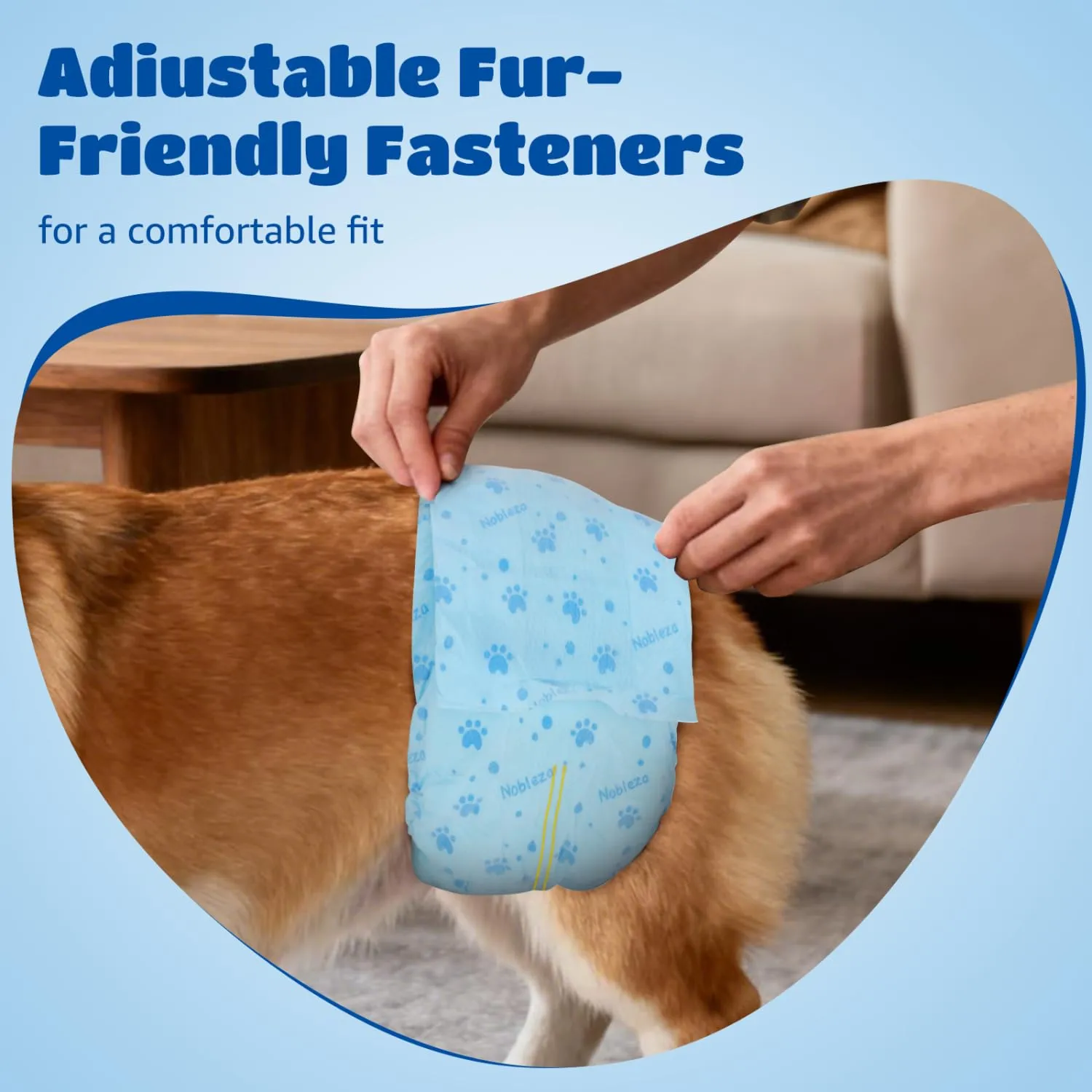 Nobleza Pannolini Usa e Getta per Cani Maschi, Taglia S (20-40 cm), 20 Pezzi - immagine 7
