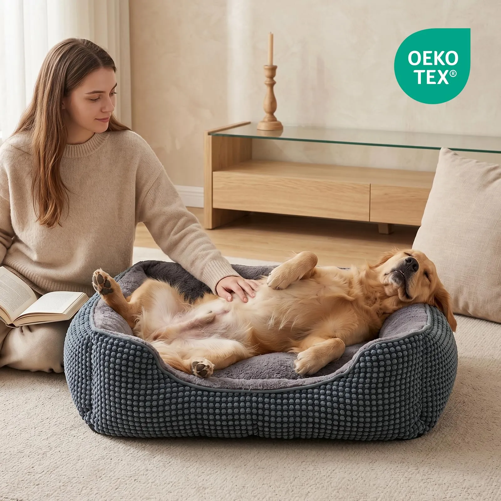 FURTIME Cuccia Cane Interno Lavabile, 89x63x23cm - immagine 8