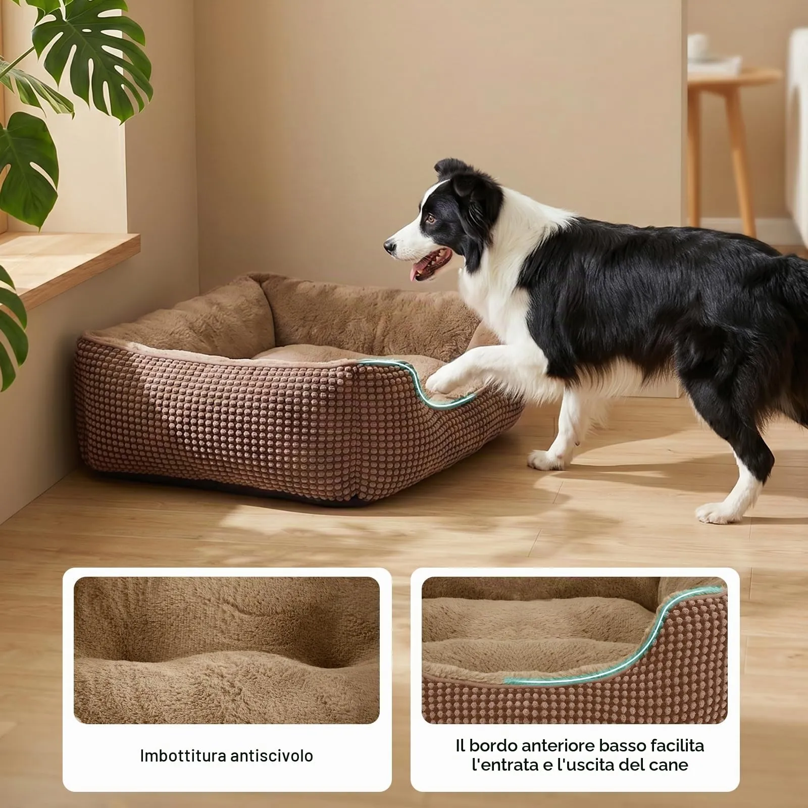 FURTIME Cuccia Cane Interno Lavabile, 89x63x23cm - immagine 3