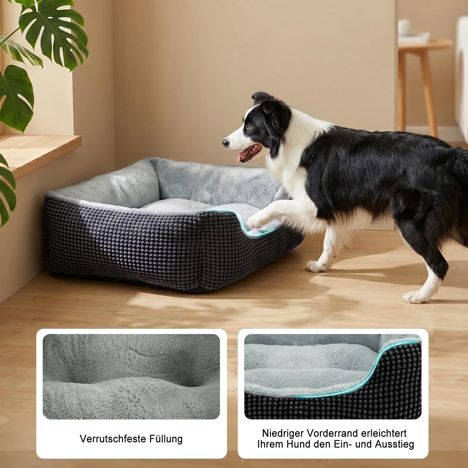 FURTIME Cuccia Cane Interno Lavabile, 76x61x23cm - immagine 3