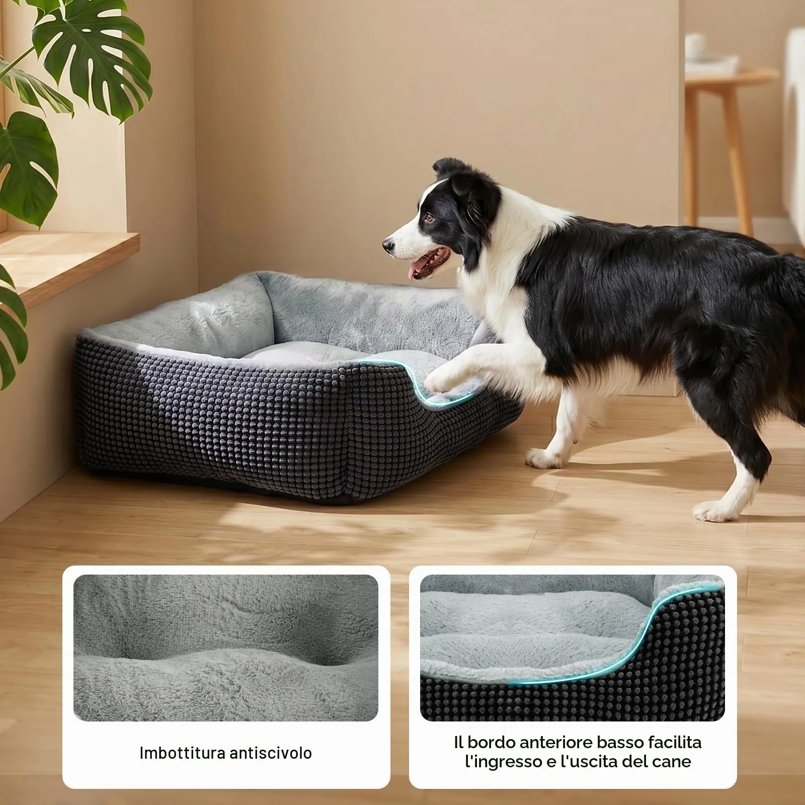 FURTIME Cuccia Cane Interno Grande Lavabile, 89x63x23cm - immagine 5