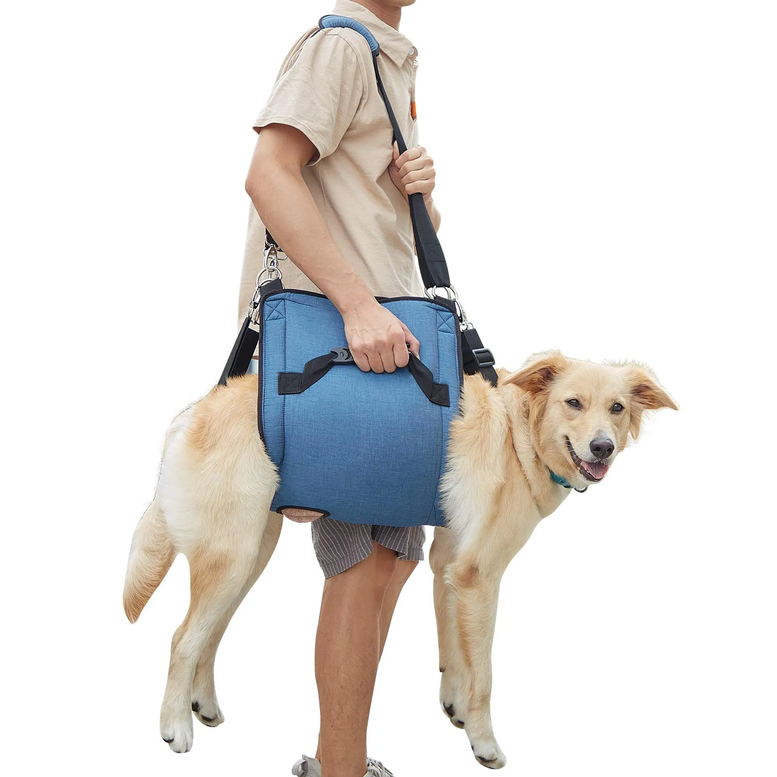 COODEO Dog Carry Sling Pet Leg Support Lift Harness (2XL, Blu) - immagine 1