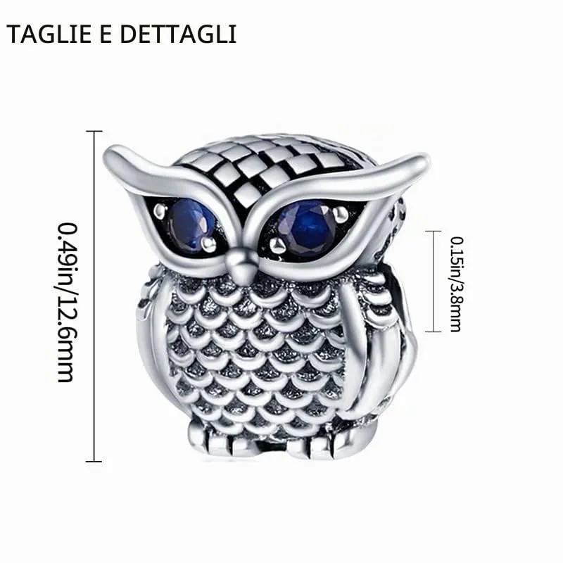 TINSLO Bead Charm in Argento Sterling 925 con Cubic Zirconia, Compatibile con Braccialetti e Collane Europei - immagine 5