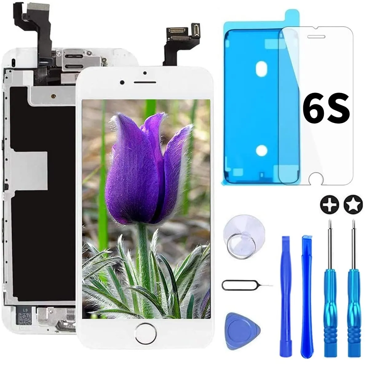 Brinonac Display LCD Digitizer Touch per iPhone 6s 4,7" Bianco - immagine 7