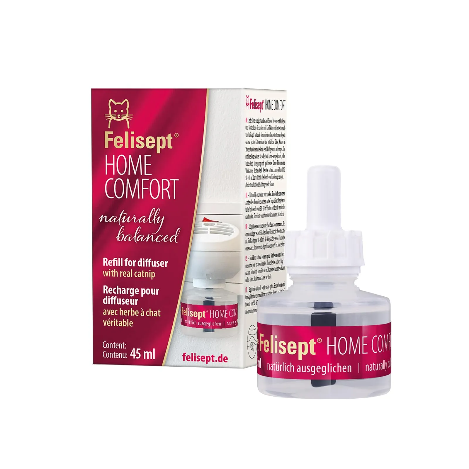 Felisept Home Comfort Ricarica 45 ml - Con erba gatta naturale senza feromoni - immagine 1