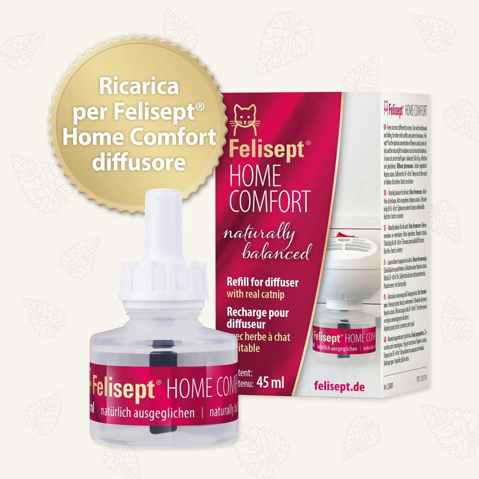 Felisept Home Comfort Ricarica 45 ml - Con erba gatta naturale senza feromoni - immagine 3