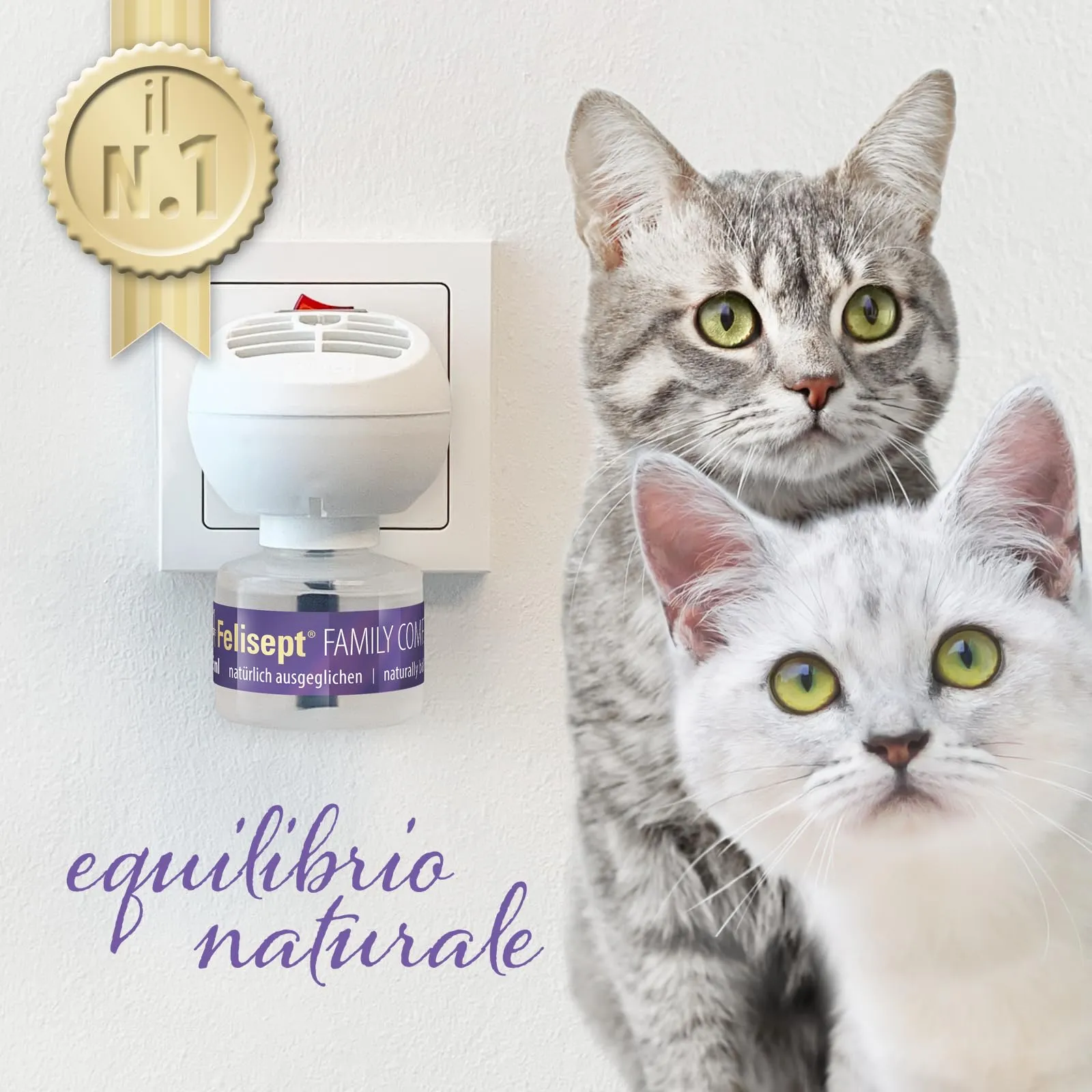 Felisept Family Comfort Diffusore Antistress per Gatti, Set 45ml con Erba Gatta Naturale - immagine 3