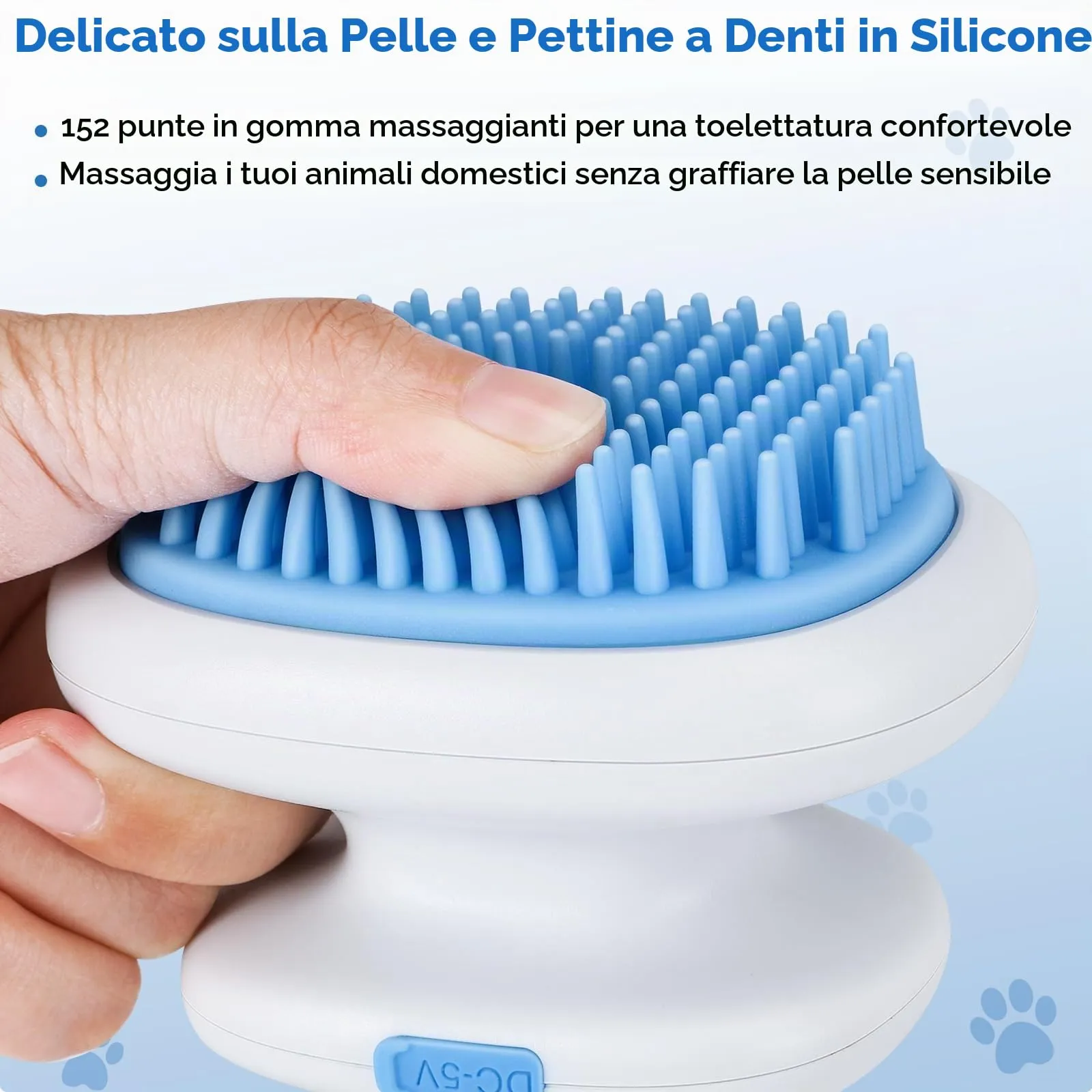 Euqvunn Spazzola a vapore 3 in 1 per gatti in silicone ricaricabile - immagine 4