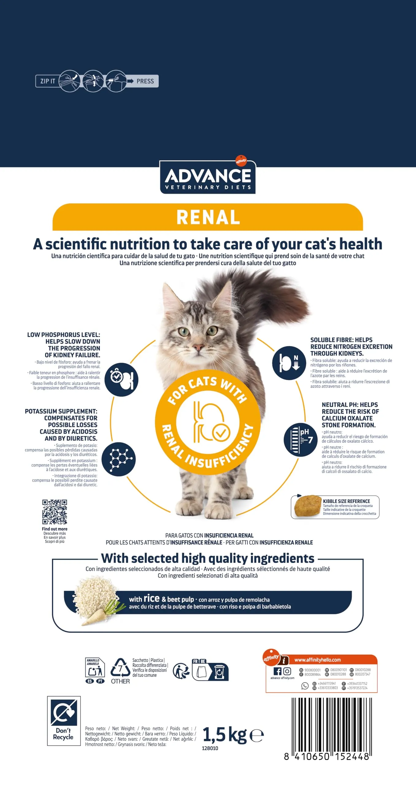 Affinity Advance Veterinary Diets Renal Cat Food, 1.5 kg - immagine 4