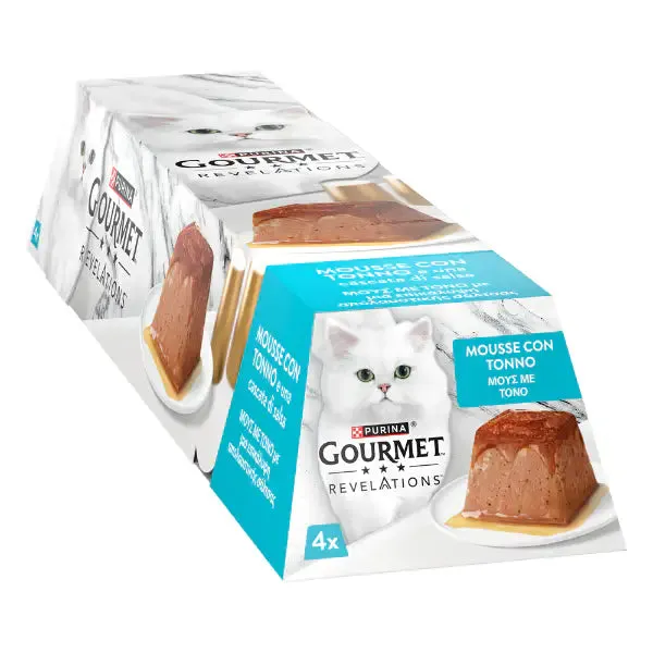 Purina Gourmet Revelations Cibo per Gatti al Tonno, 4 x 57g - immagine 1