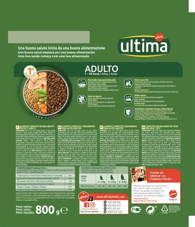 Ultima Adult Pollo Crocchette per gatti 8 x 800g (6,4kg) - immagine 4