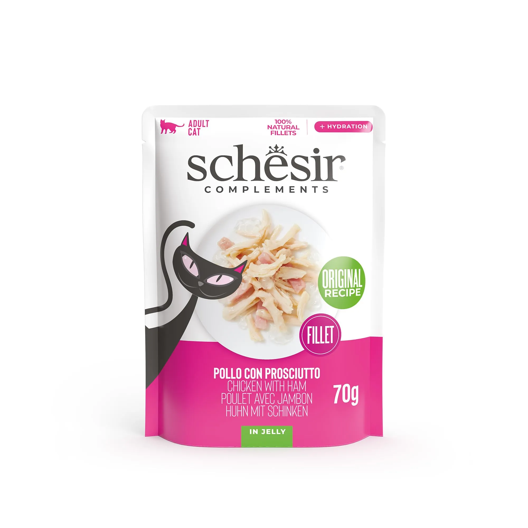 Schesir Pollo con Prosciutto 12x70g - immagine 1