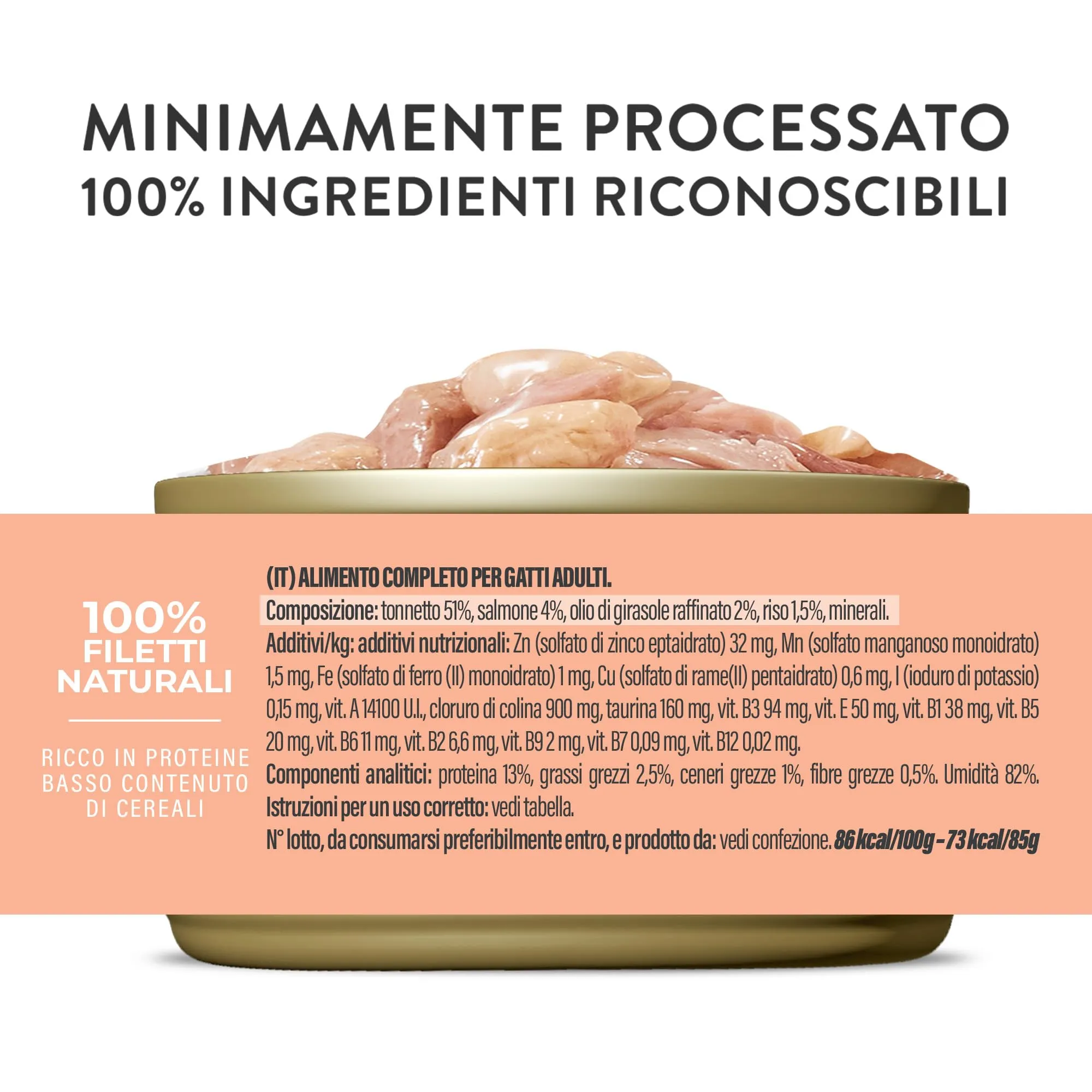 Schesir Tonnetto con Salmone in Gelatina, Cibo Umido per Gatti, 12 x 85g - immagine 4