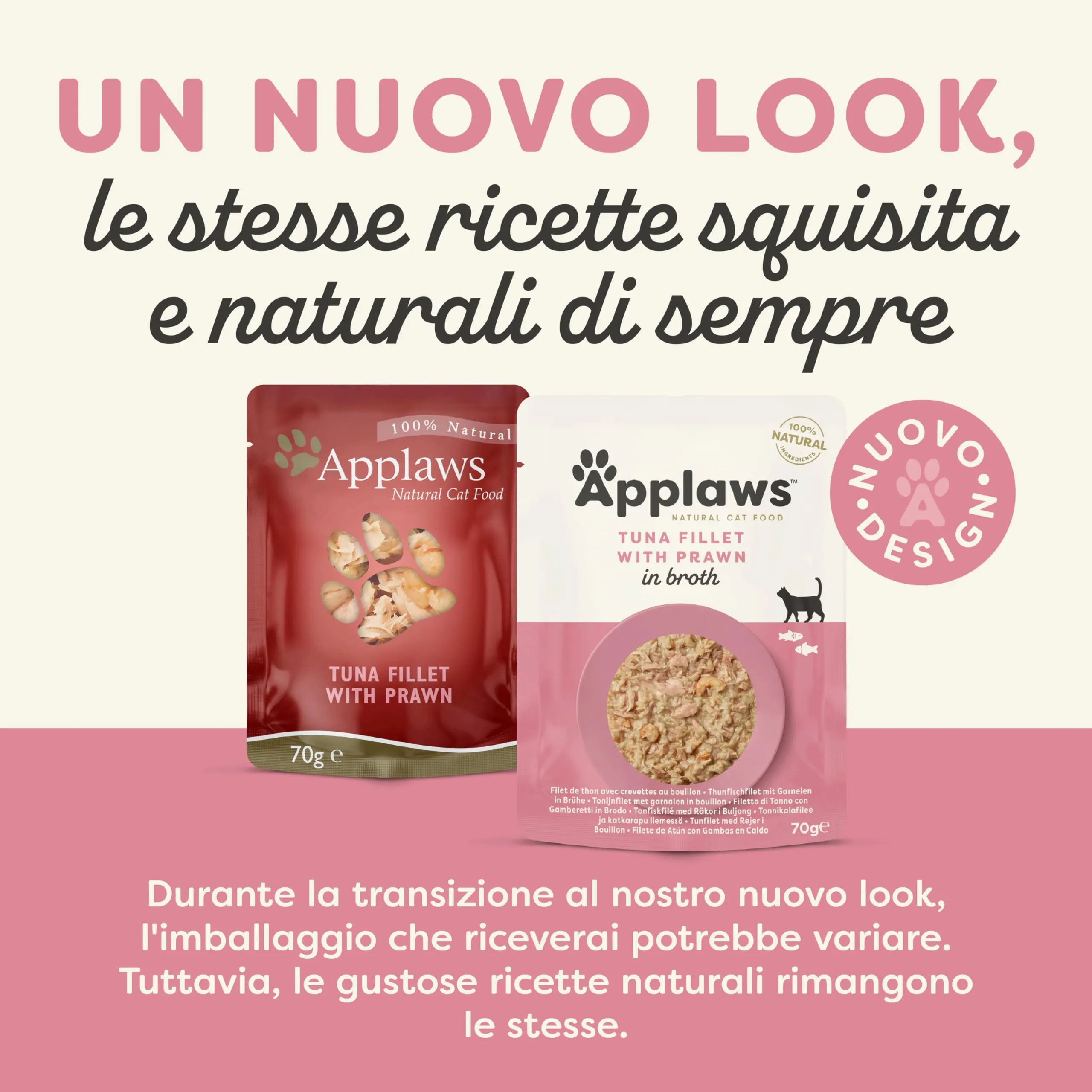Applaws Cibo Umido per Gatti Sgombro e Gamberetti del Pacifico in Brodo, 12 Buste da 70g - immagine 2
