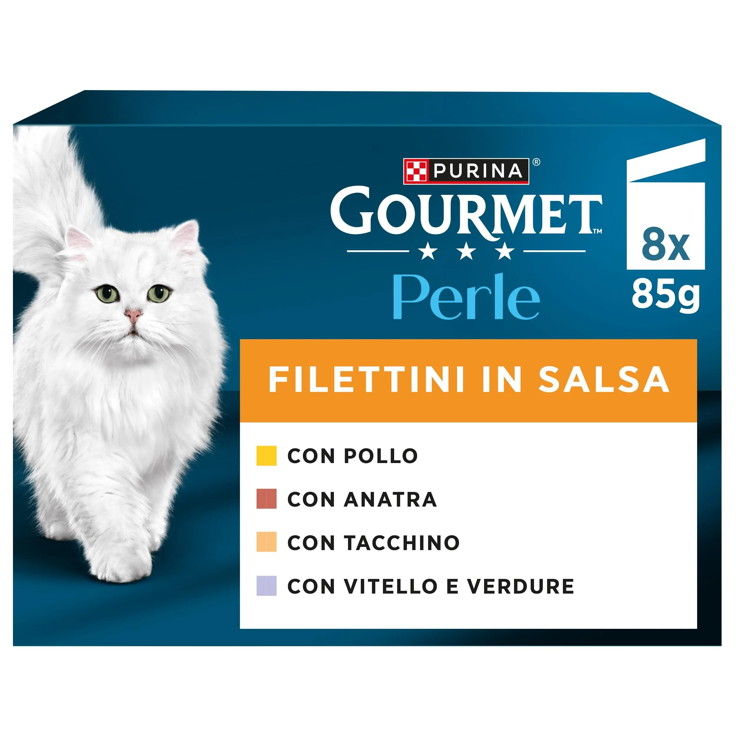 Gourmet Perle Cibo Umido per Gatti Adulti Filettini in Salsa con Vitello, Selvaggina, Manzo e Trota, 80 Buste da 85g - immagine 5