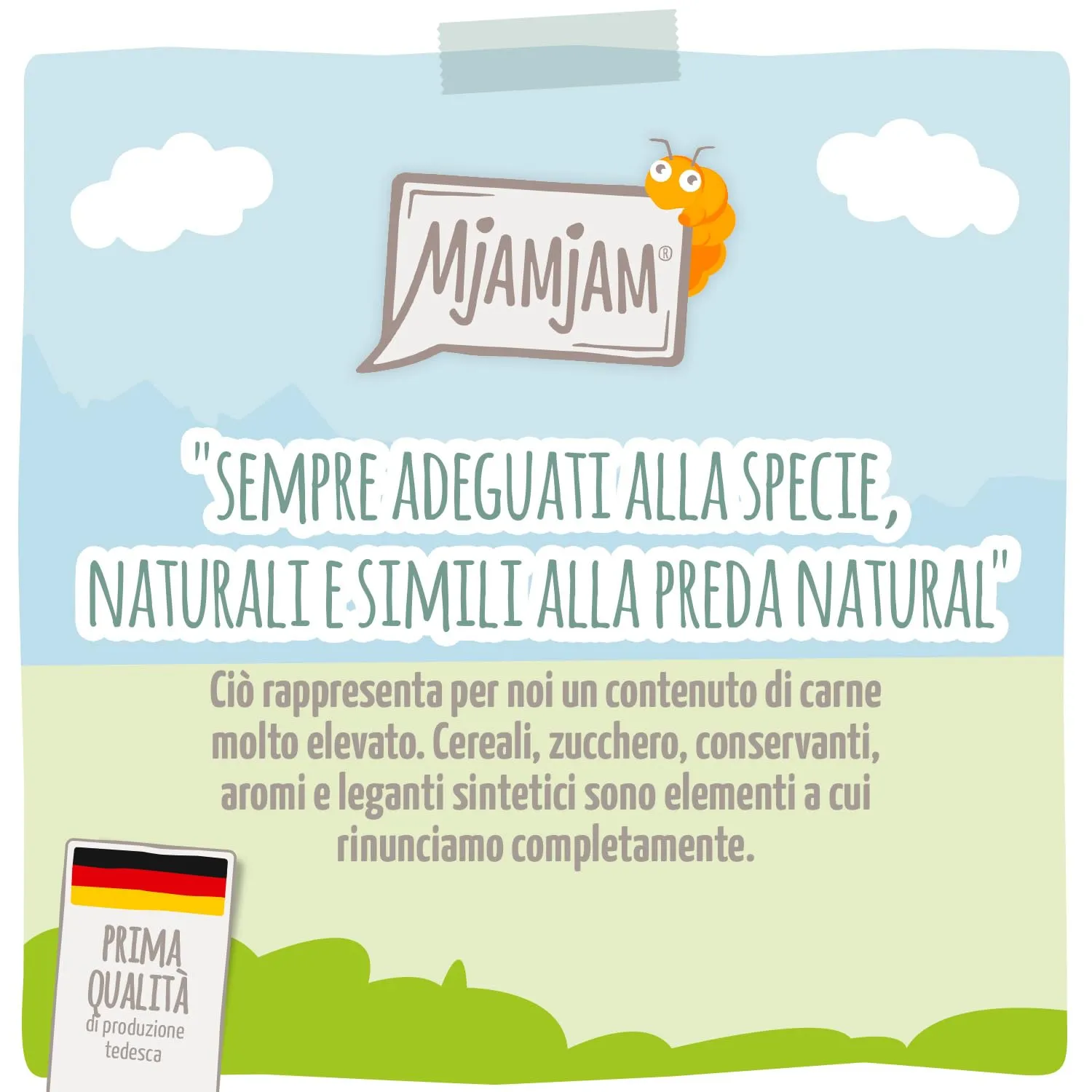 MjAMjAM Quetschie Cibo Umido per Gatti Insetto con Vitello, Senza Cereali, 12 x 125 g - immagine 2