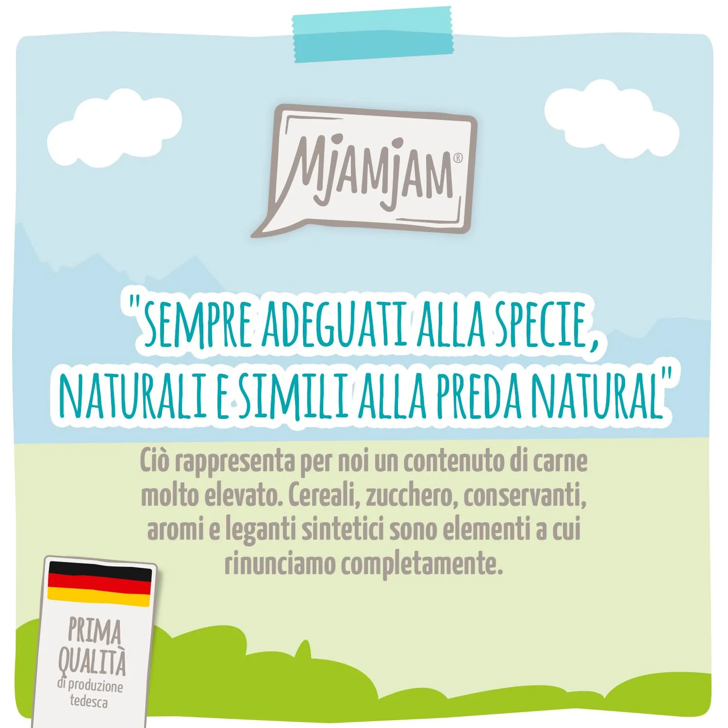 MjAMjAM Cibo Umido Premium per Gatti, Capra e Carote, Senza Cereali, 6 x 200 g - immagine 2