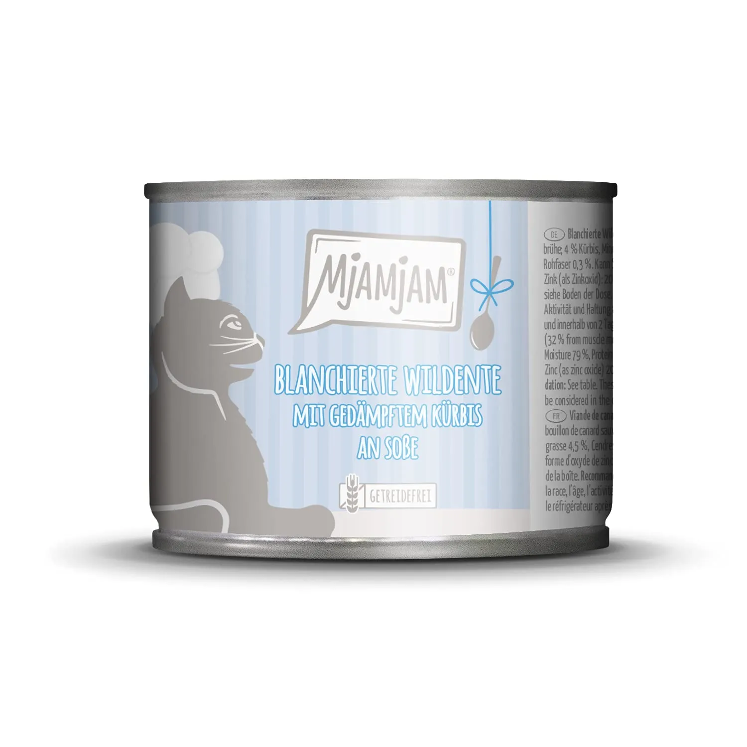 MjAMjAM Cibo Umido per Gatti, Anatra Selvatica Sbollentata con Zucca al Vapore in Salsa, Senza Cereali, 6 x 185 g - immagine 3