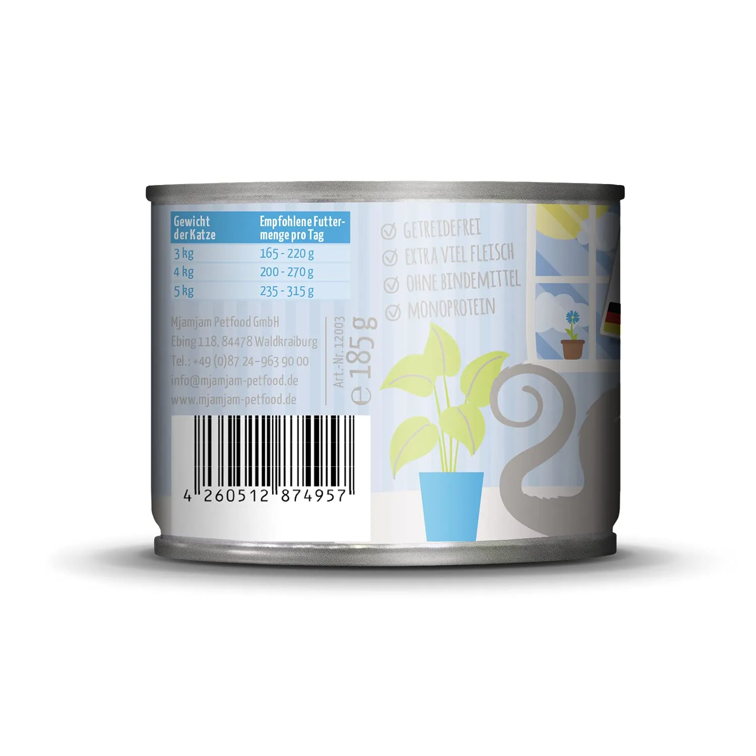 MjAMjAM Cibo Umido per Gatti, Anatra Selvatica Sbollentata con Zucca al Vapore in Salsa, Senza Cereali, 6 x 185 g - immagine 5