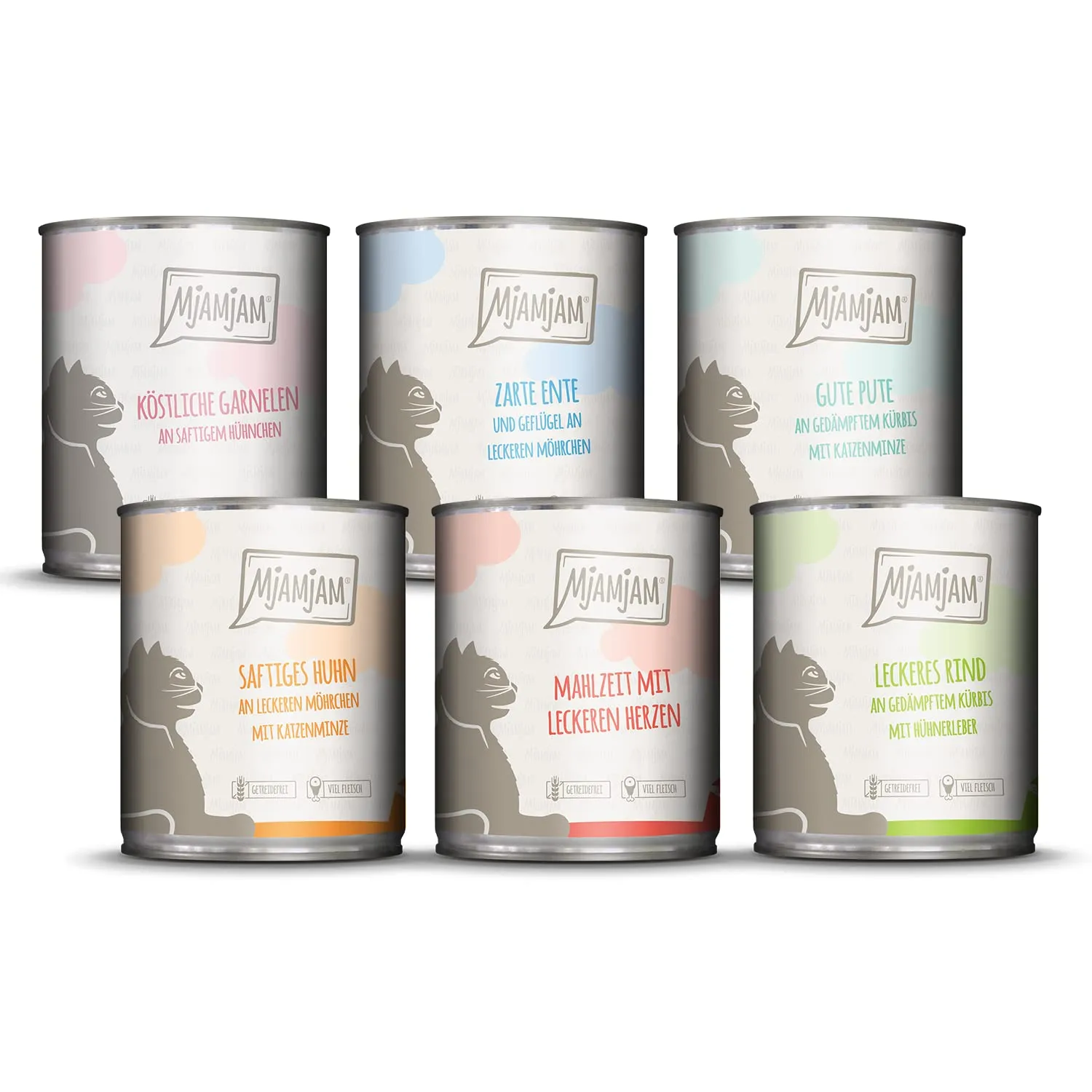 MjAMjAM Cibo Umido Premium per Gatti Senza Cereali, 6 x 800 g - immagine 1