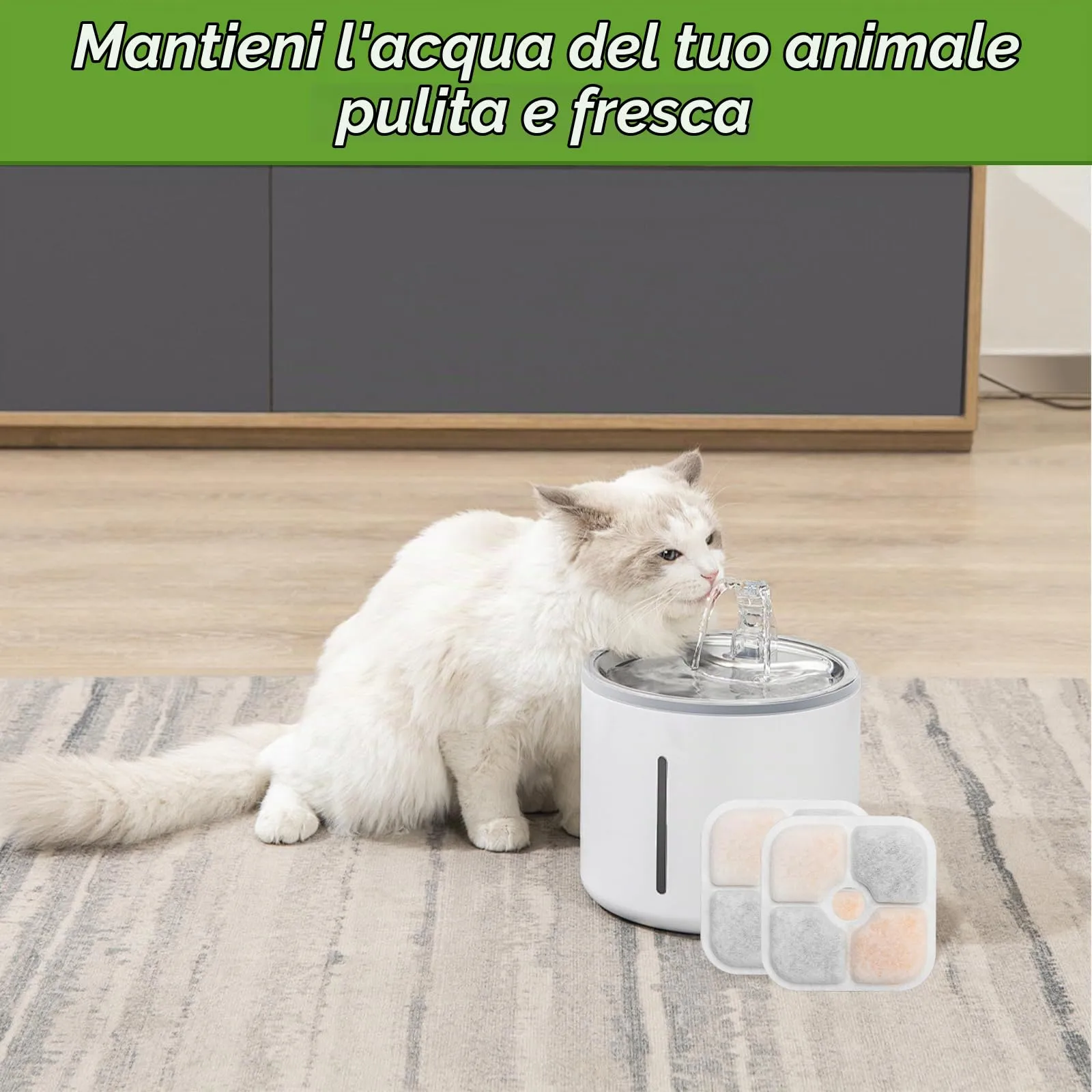 KOMABLEN Filtri per Fontanella per Gatti e Cani con Carbone Attivo e Resina, 20 Pezzi - immagine 5