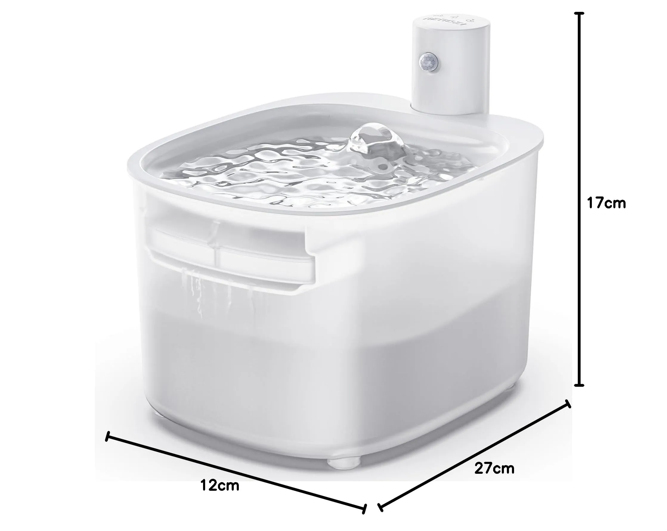 Nenozi Fontanella per Gatti e Cani Senza Fili con Sensore di Movimento, 2.6L, Batteria Ricaricabile 3000mAh, Distributore d'Acqua Silenzioso - immagine 10