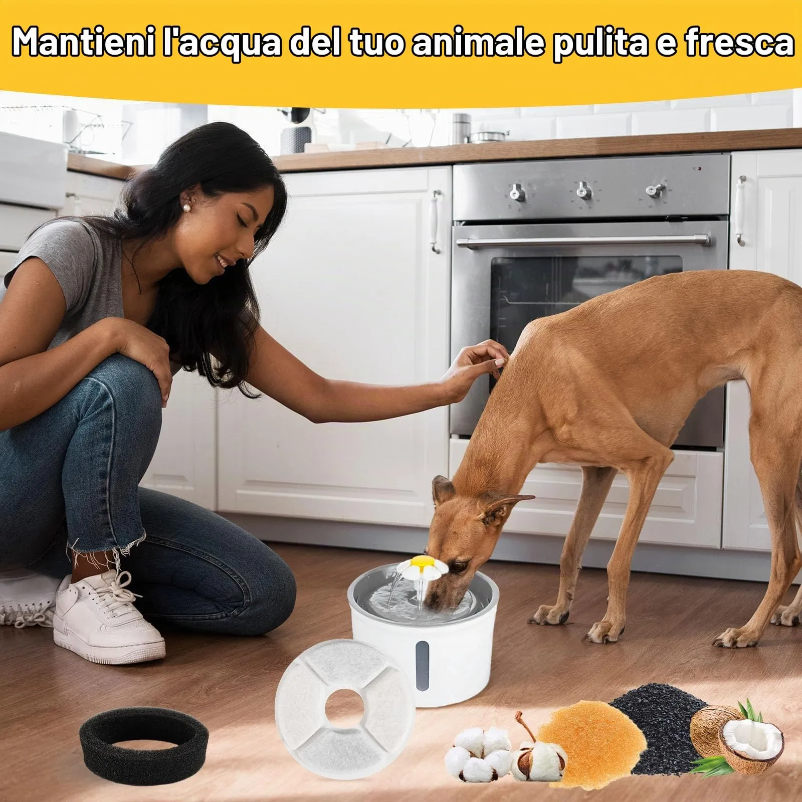 KOMABLEN Filtri per Fontanella per Gatti e Cani, Carbone Attivo e Resina, 12 Pezzi - immagine 6