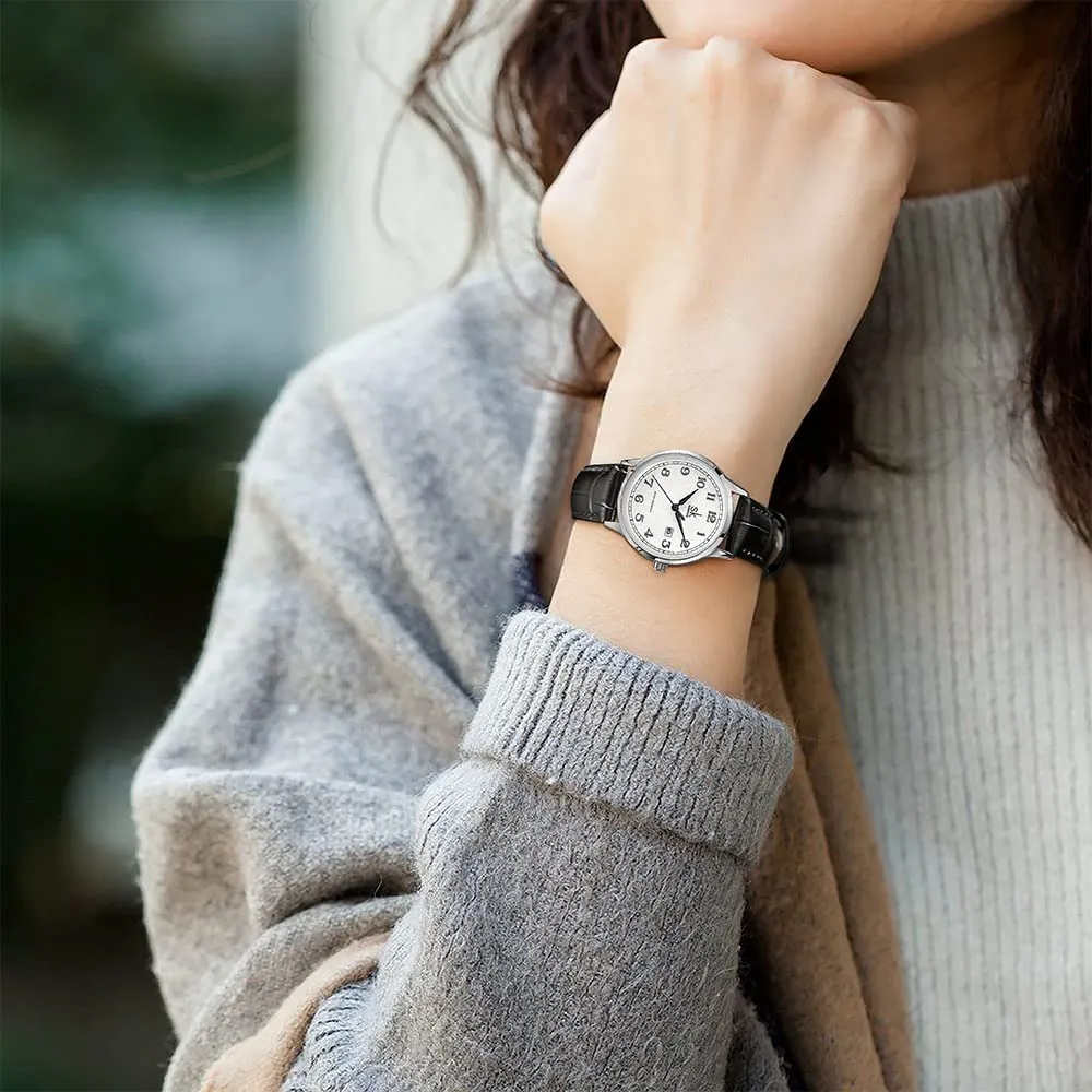 SHENGKE Orologi da donna Classic Business con calendario in vera pelle Rosegold-Leather K0150L - immagine 5