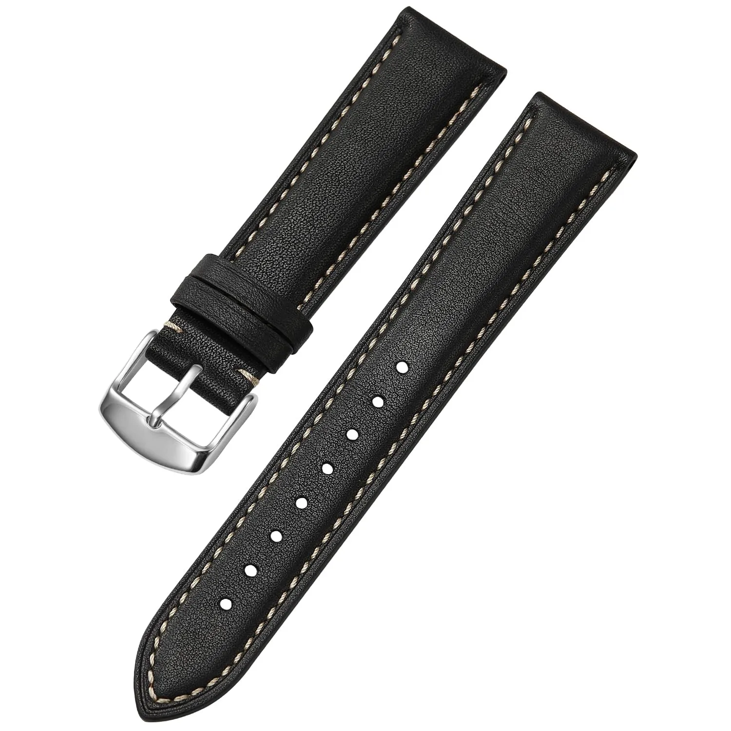 Afany Cinturino in Pelle con Sgancio Rapido, 21mm - Nero - immagine 1