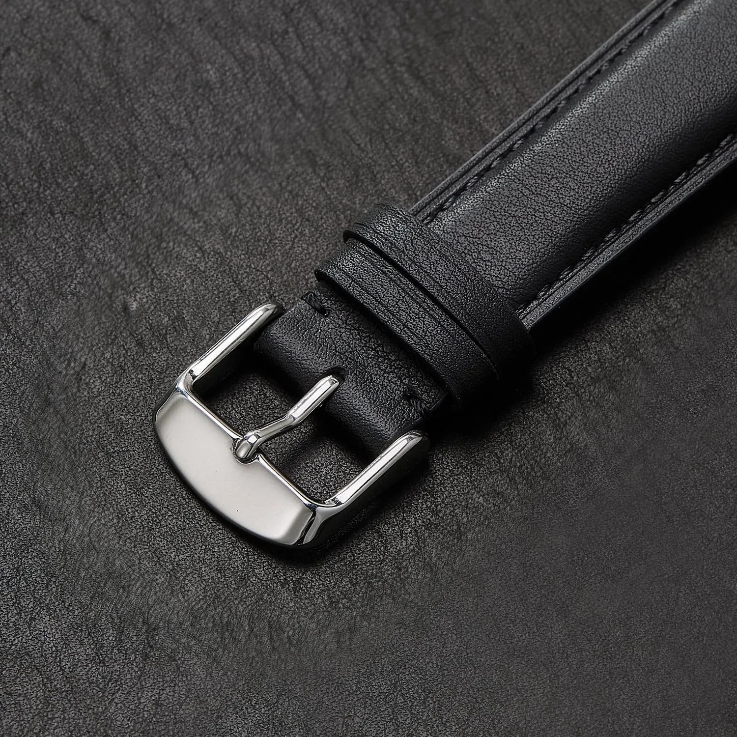 Afany Cinturino in Pelle con Sgancio Rapido, 22mm - Nero - immagine 5