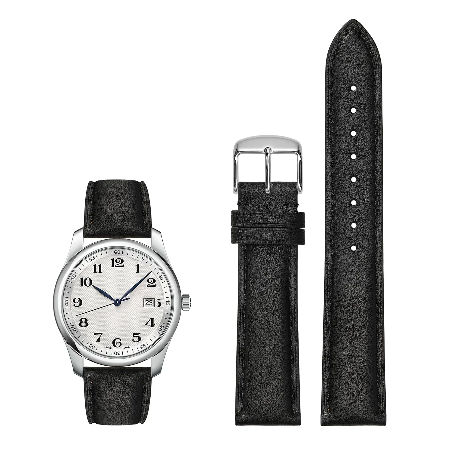 Afany Cinturino in Pelle Sgancio Rapido 24mm - Nero - immagine 2