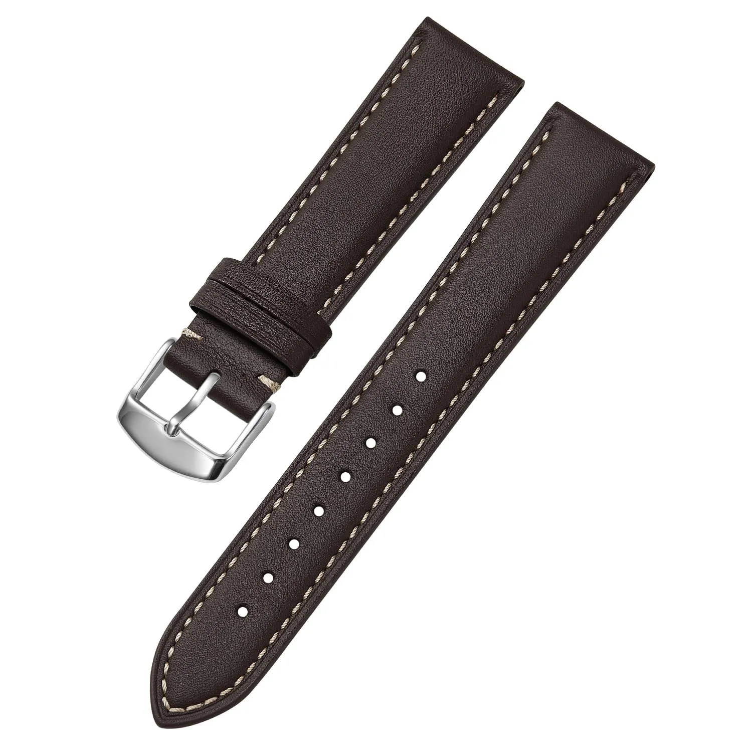 Afany Cinturino per Orologi in Pelle Sgancio Rapido 19mm - Marrone - immagine 1