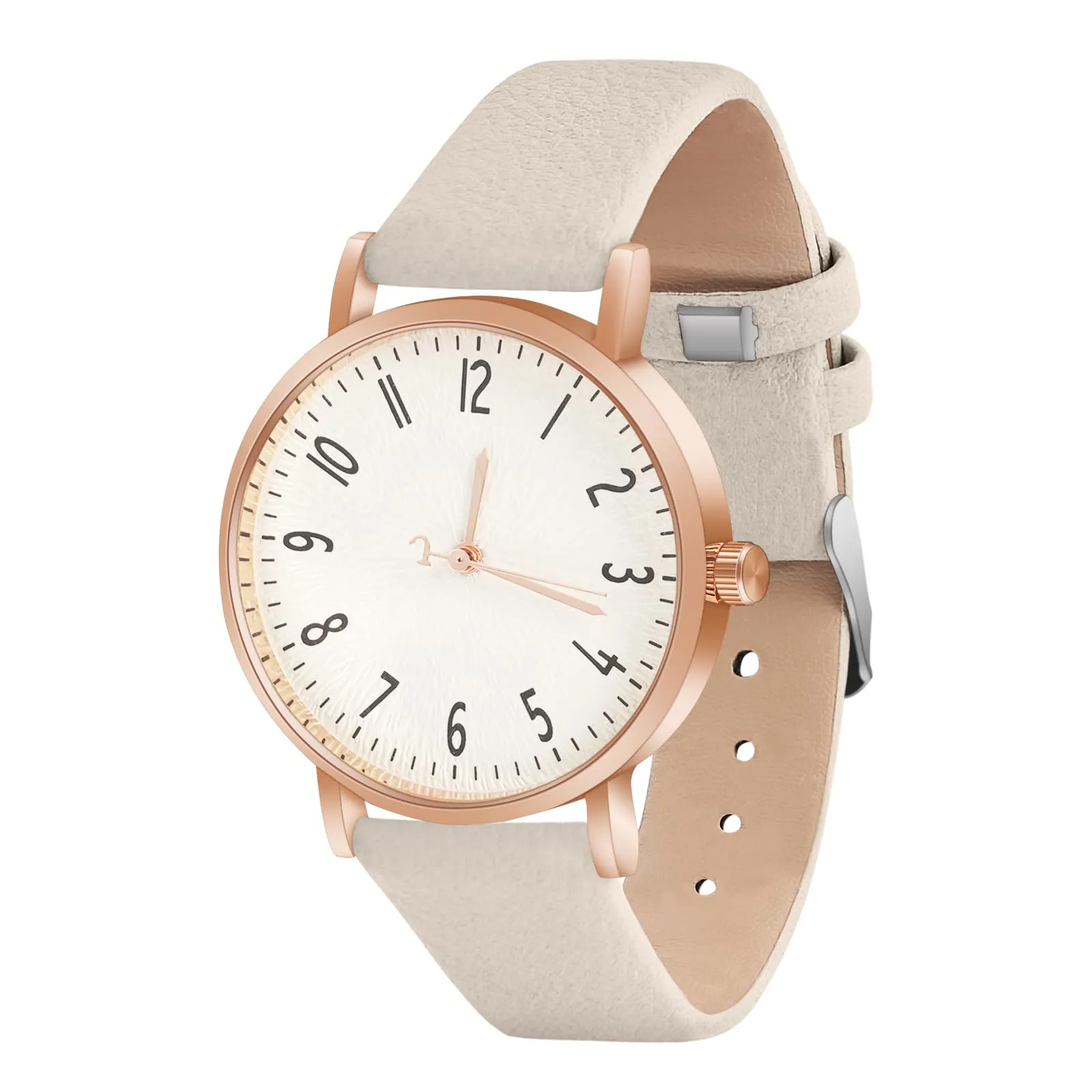 OFFCUP Orologio Analogico al Quarzo da Donna con Cinturino in Pelle - immagine 1