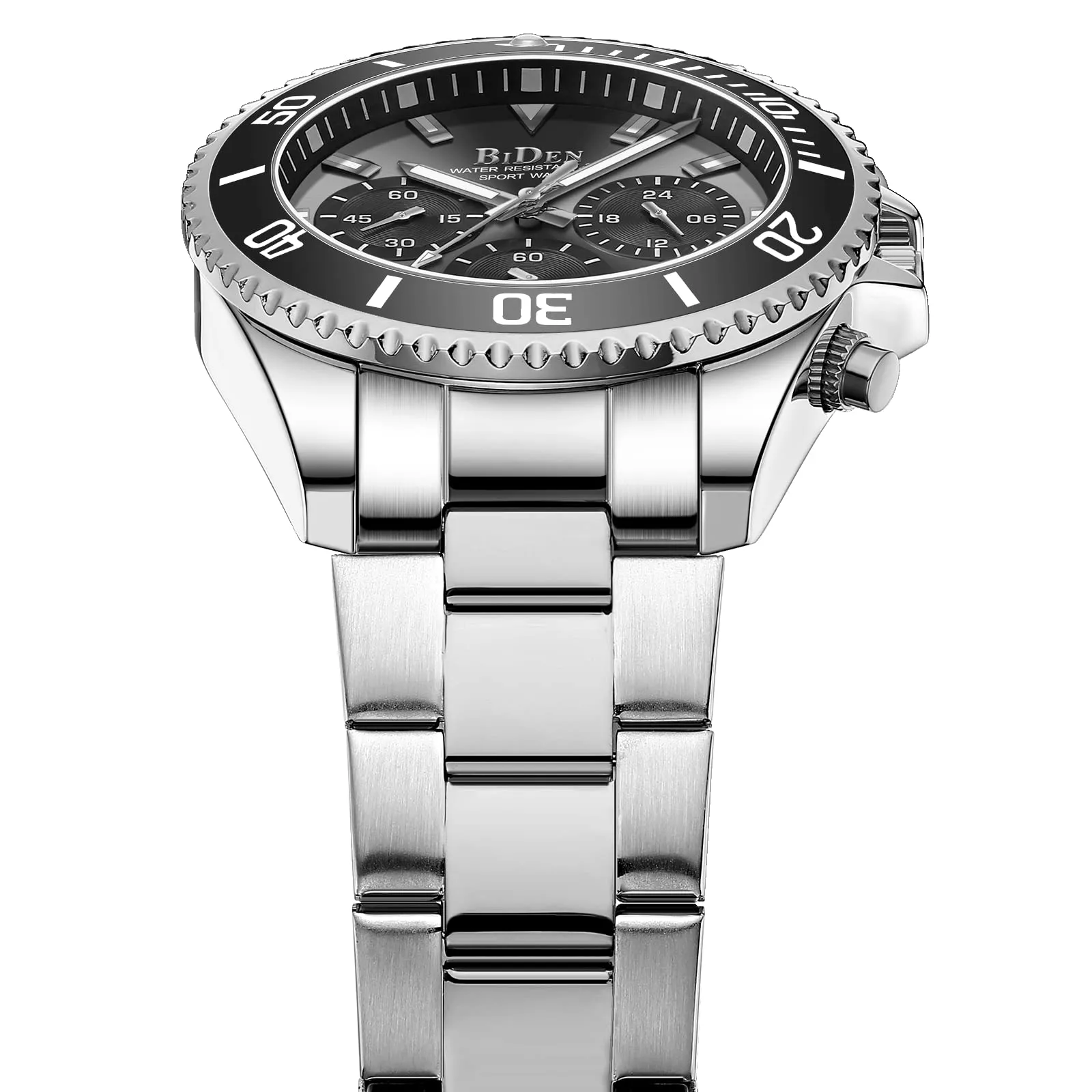 BIDEN Orologio Uomo Cronografo al Quarzo in Acciaio Inox - immagine 3