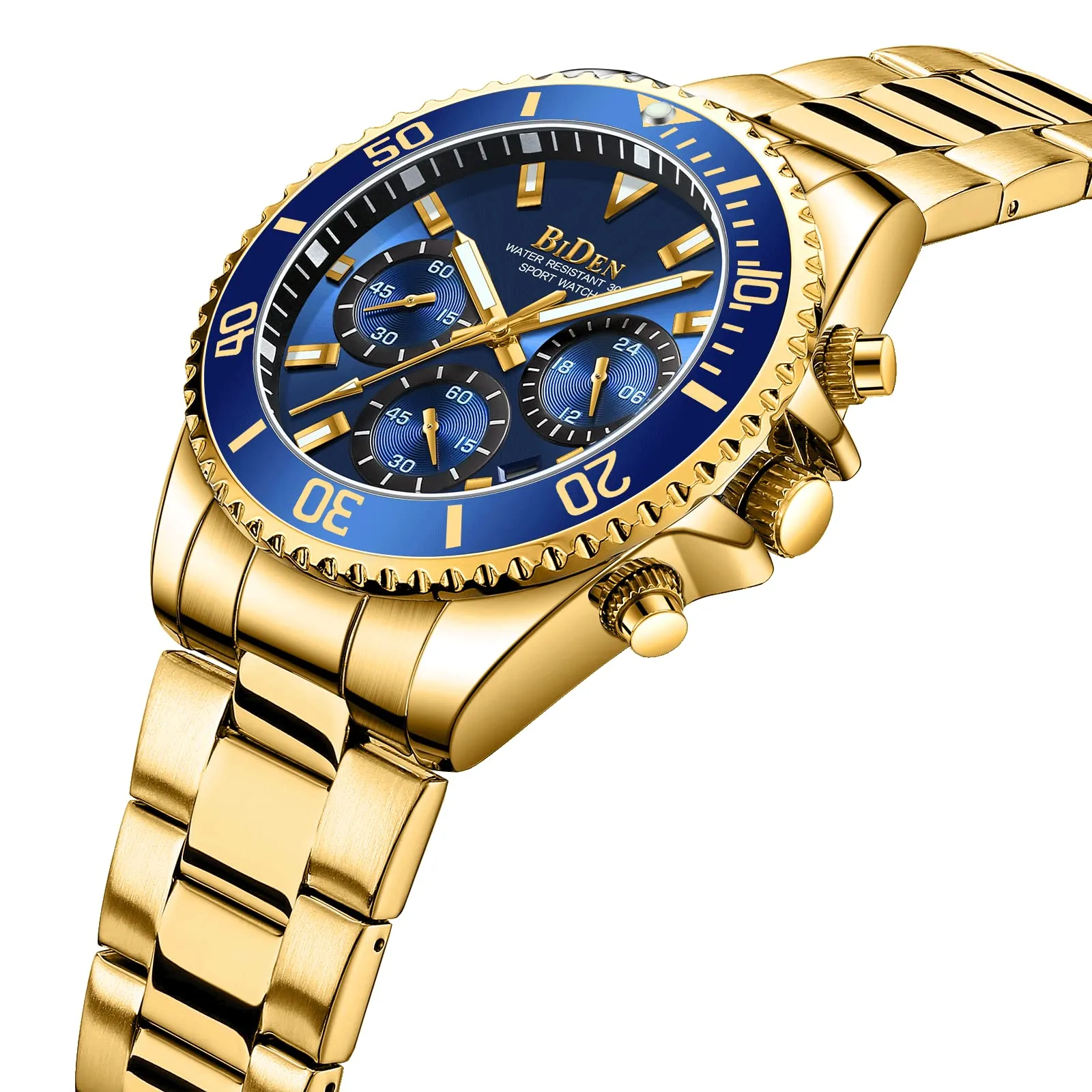 BIDEN Orologio Uomo Cronografo al Quarzo in Acciaio Inox 0163 - immagine 2
