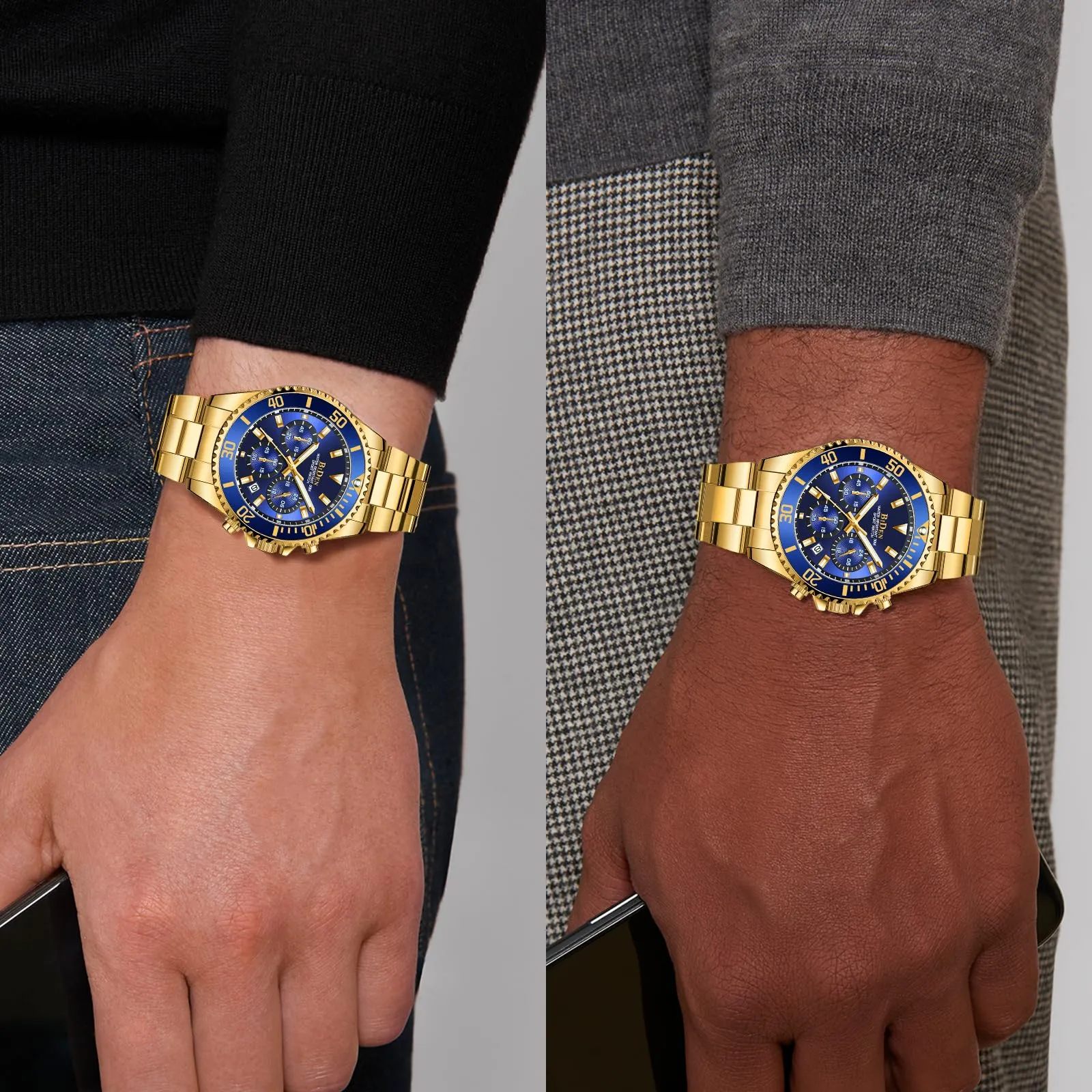 BIDEN Orologio Uomo Cronografo al Quarzo in Acciaio Inox 0163 - immagine 5