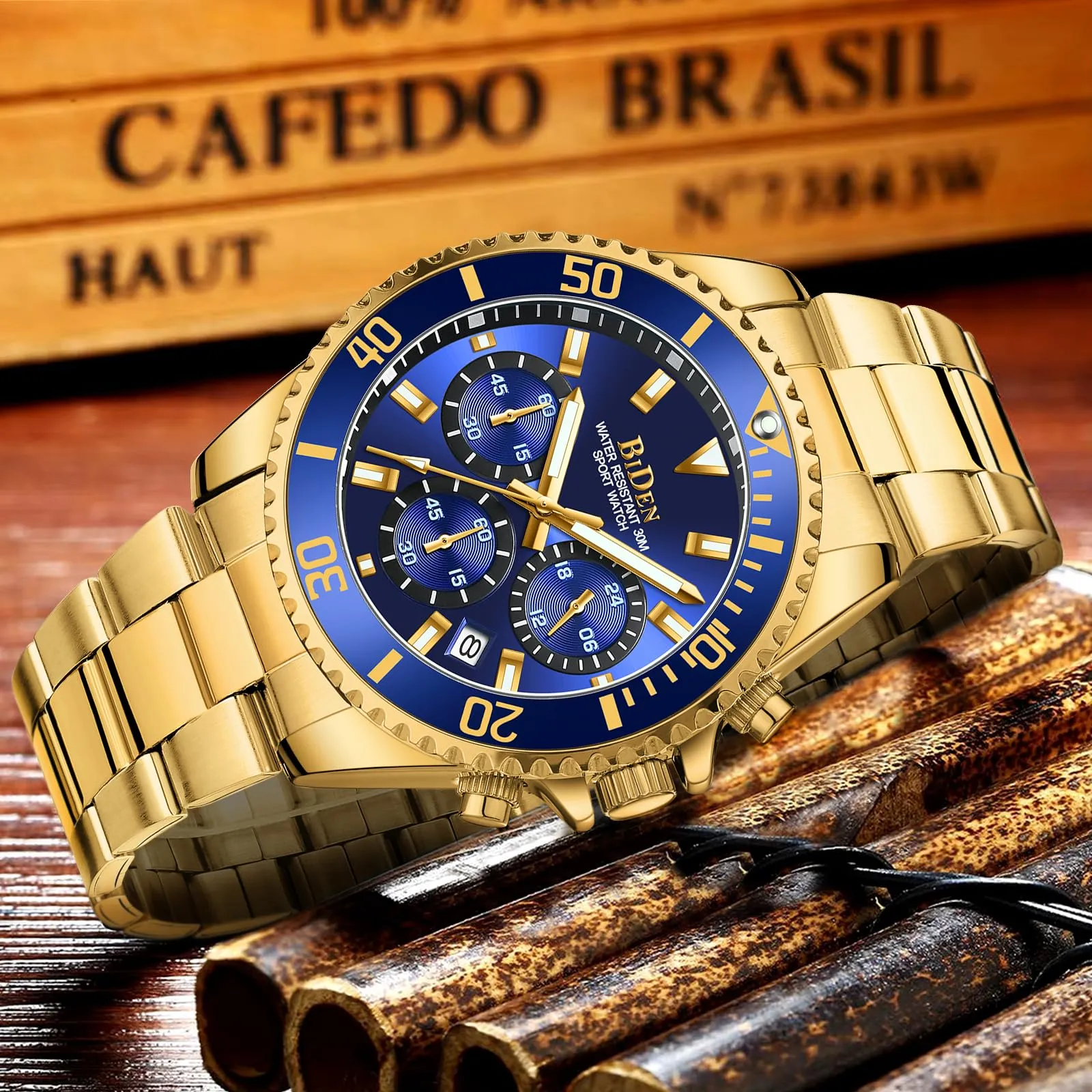 BIDEN Orologio Uomo Cronografo al Quarzo in Acciaio Inox 0163 - immagine 8