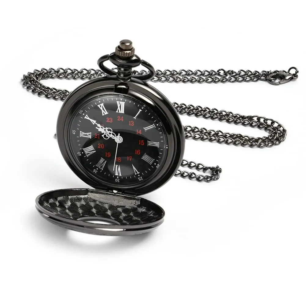 Vicloon Orologio da Tasca Vintage al Quarzo con Numeri Romani e Catena - immagine 1