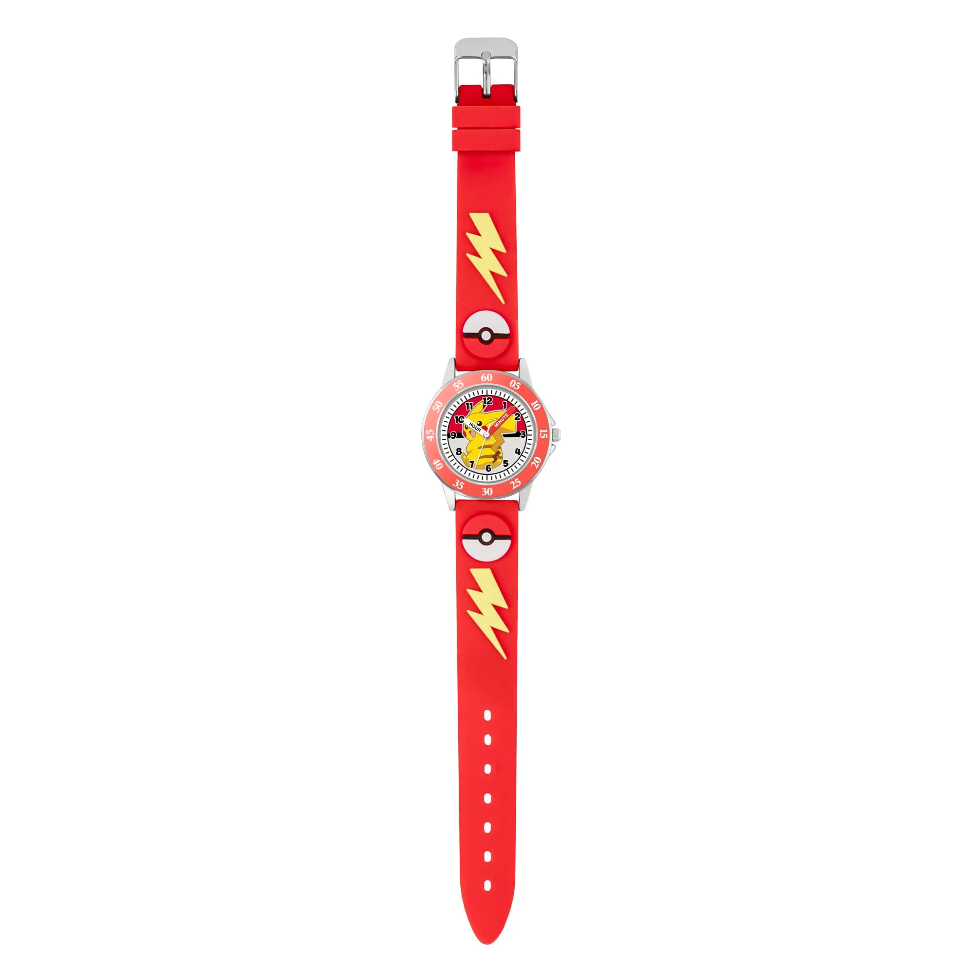Pokémon Orologio per Bambini con Cinturino in Silicone Rosso 3D POK9074 - immagine 2