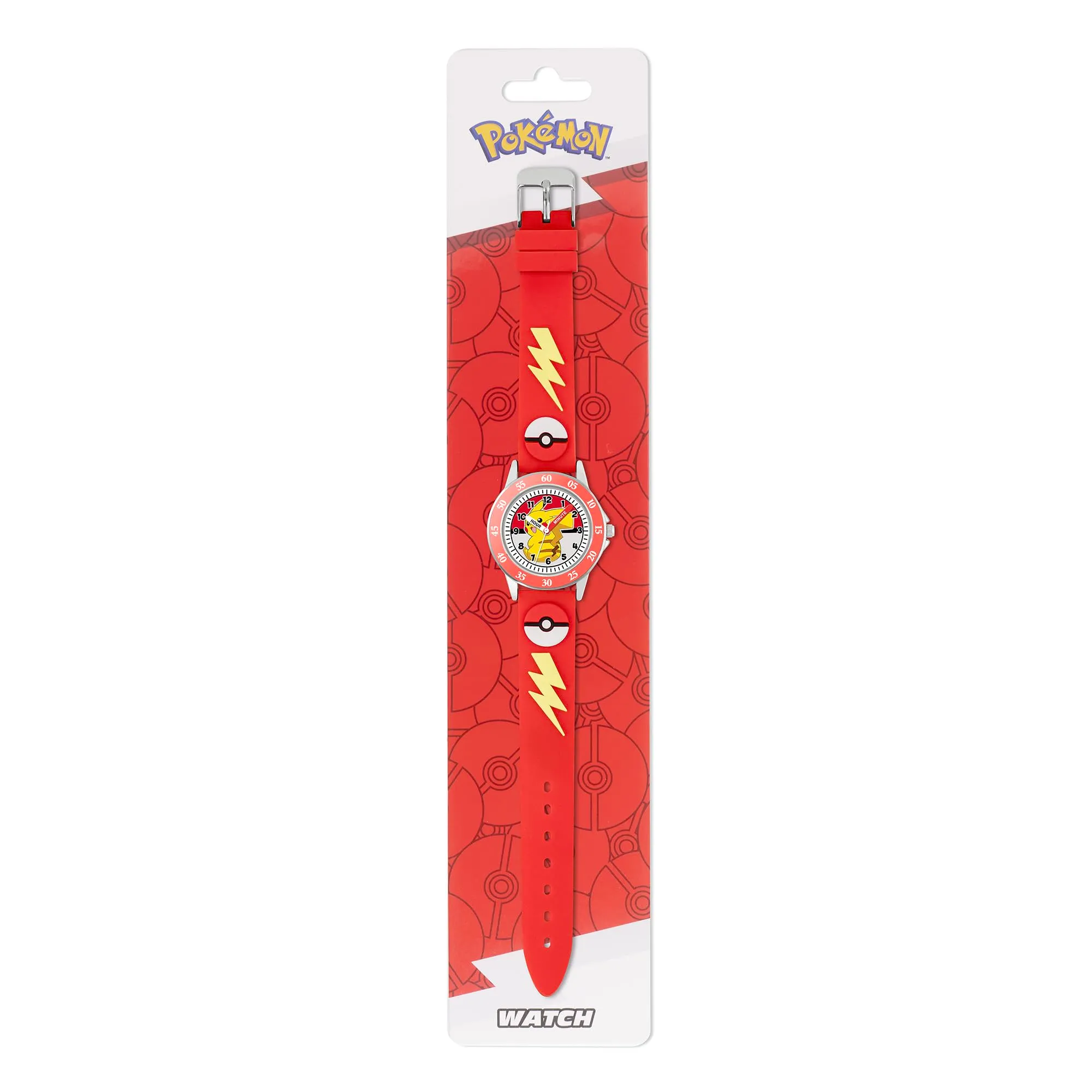 Pokémon Orologio per Bambini con Cinturino in Silicone Rosso 3D POK9074 - immagine 3